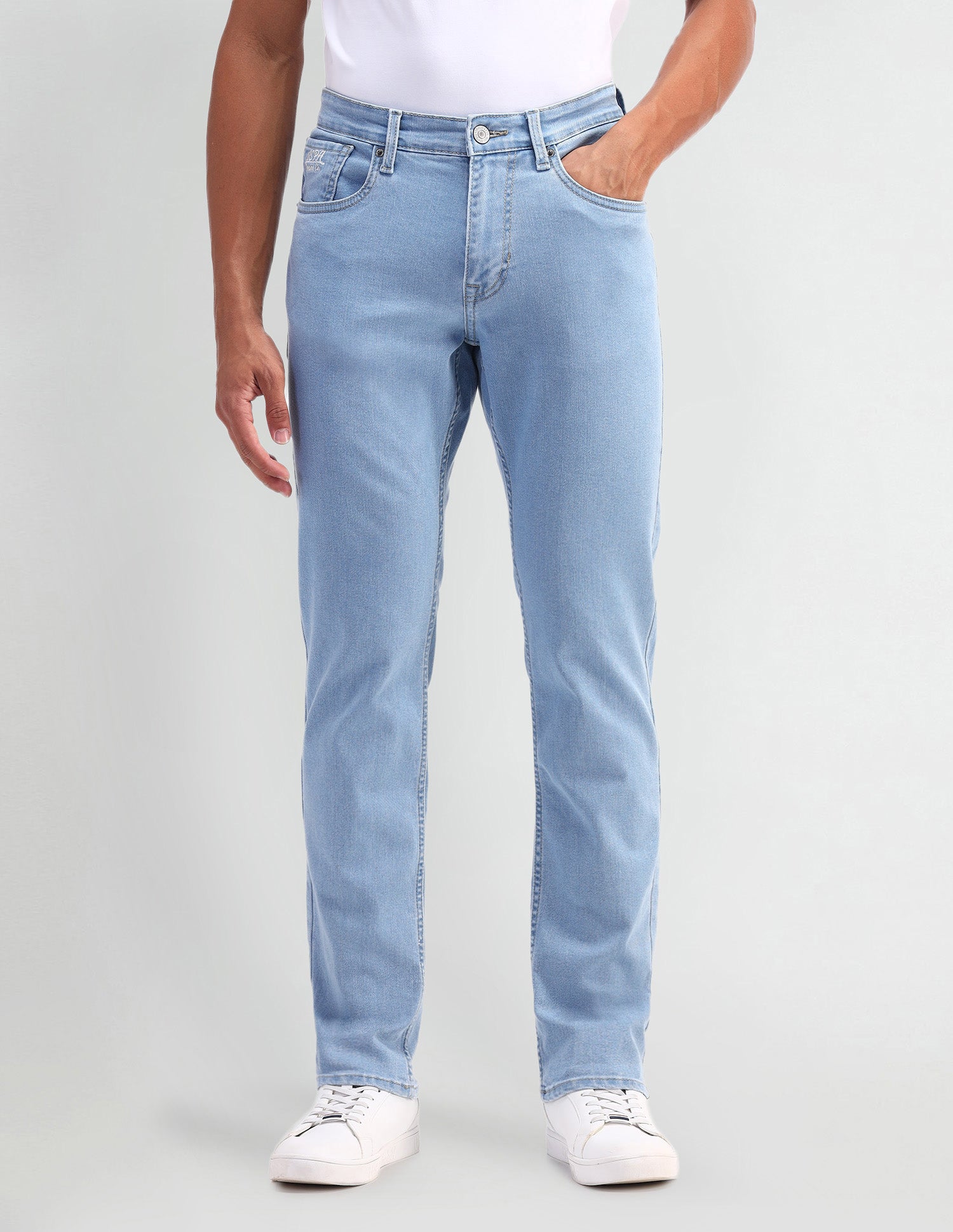 Brandon Slim Tapered Fit Blue Jeans Blue - U.S. POLO ASSN. | Large