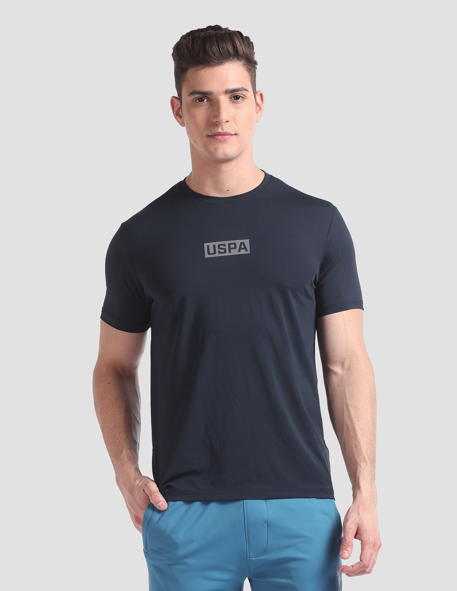 Solid AE002 Lounge T-Shirt - Pack Of 1 Navy - U.S. POLO ASSN. | Large