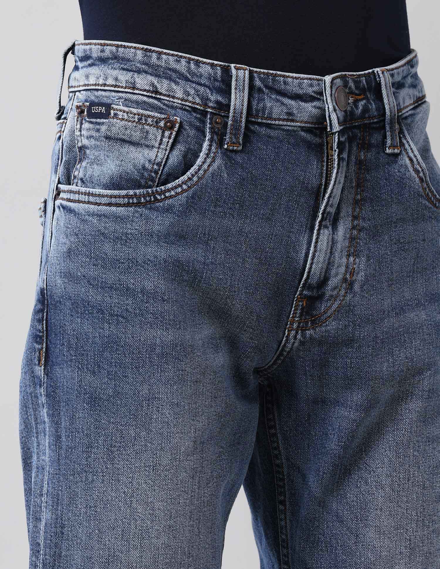 Harold Slim Straight Fit Blue Vintage Jeans Dark Wash - U.S. Polo Assn. India | Large