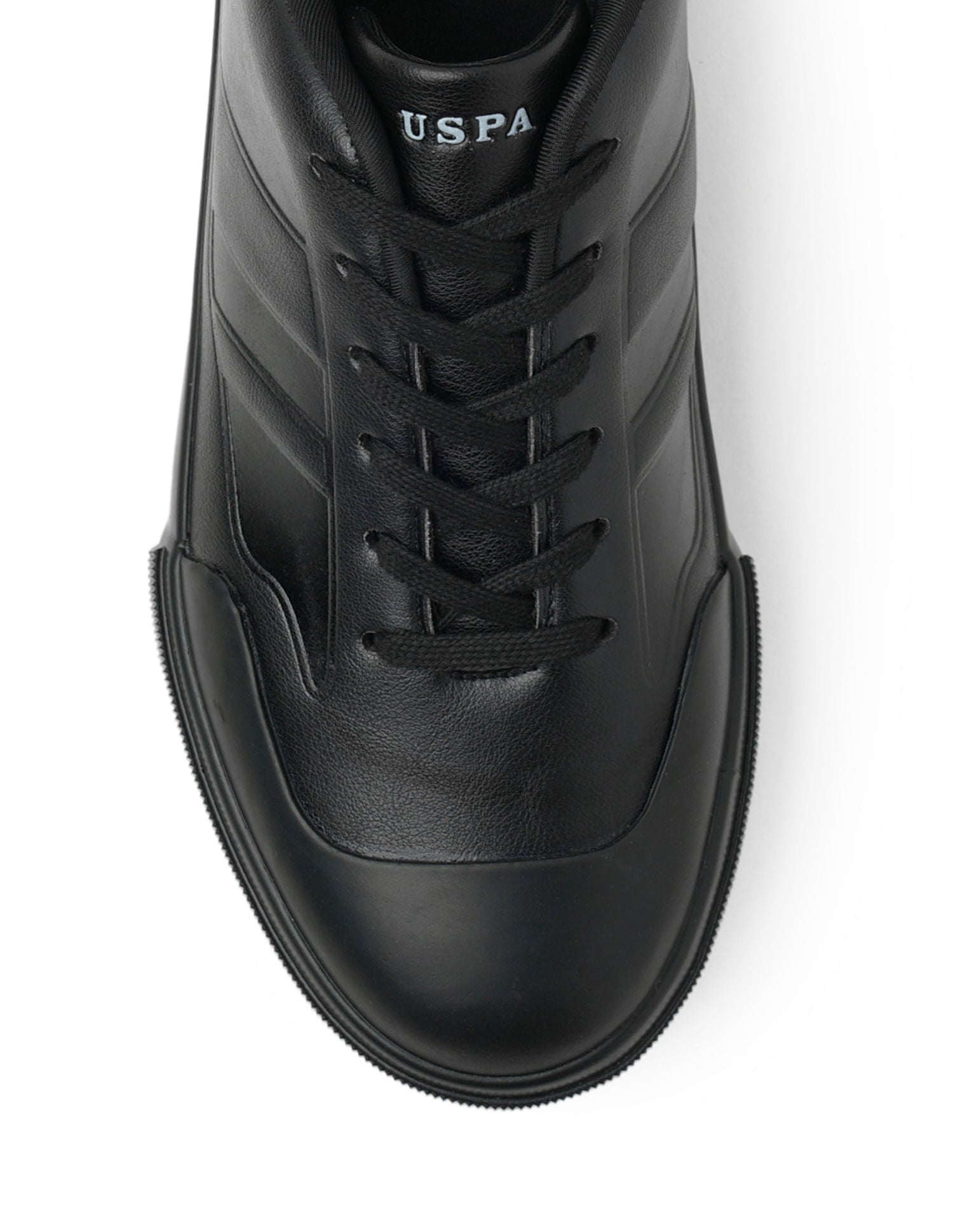 Men Solid Levi Sneakers Black - U.S. Polo Assn. India | Large