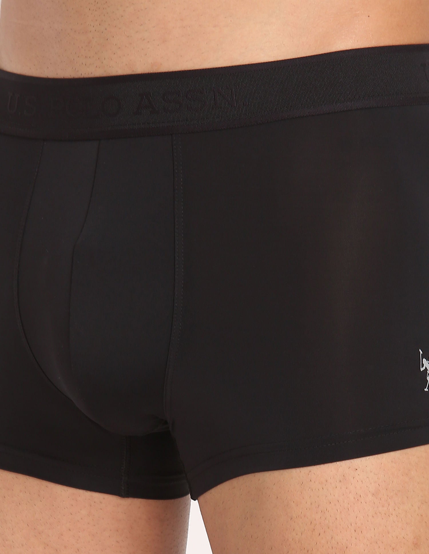 Nylon Stretch Moisture Wicking AT001 Active Trunks - Pack Of 1 Black - U.S. POLO ASSN. | Large