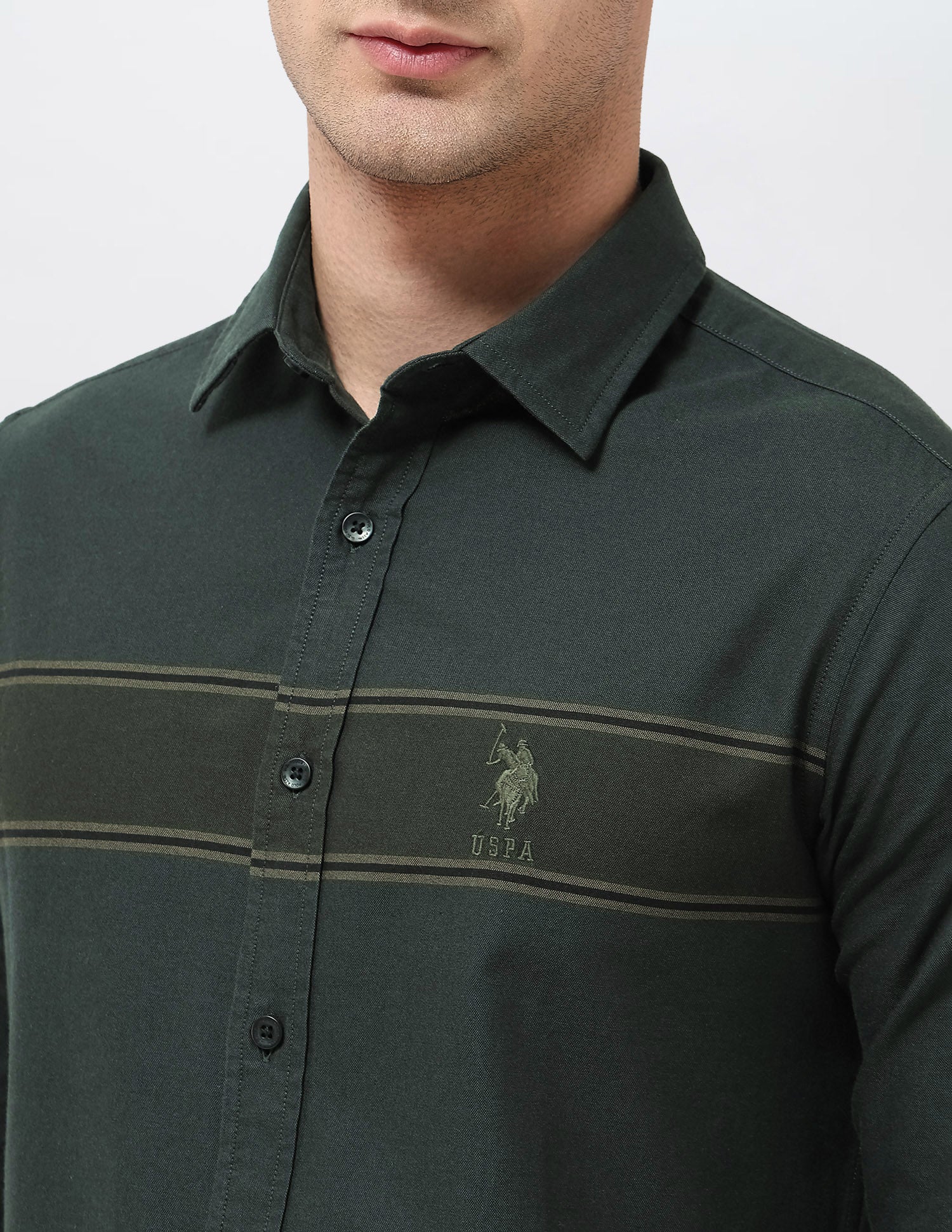 Oxford Tailored Fit Shirt Olive - U.S. POLO ASSN. | Large