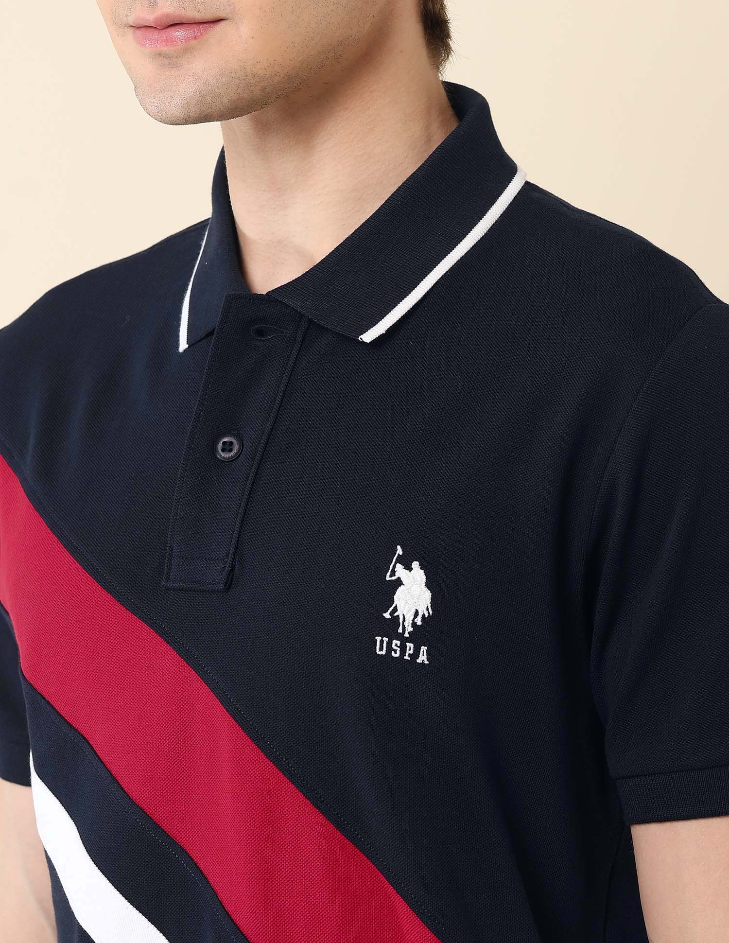 Colourblocked Classic Polo Shirt Navy - U.S. POLO ASSN. | Large