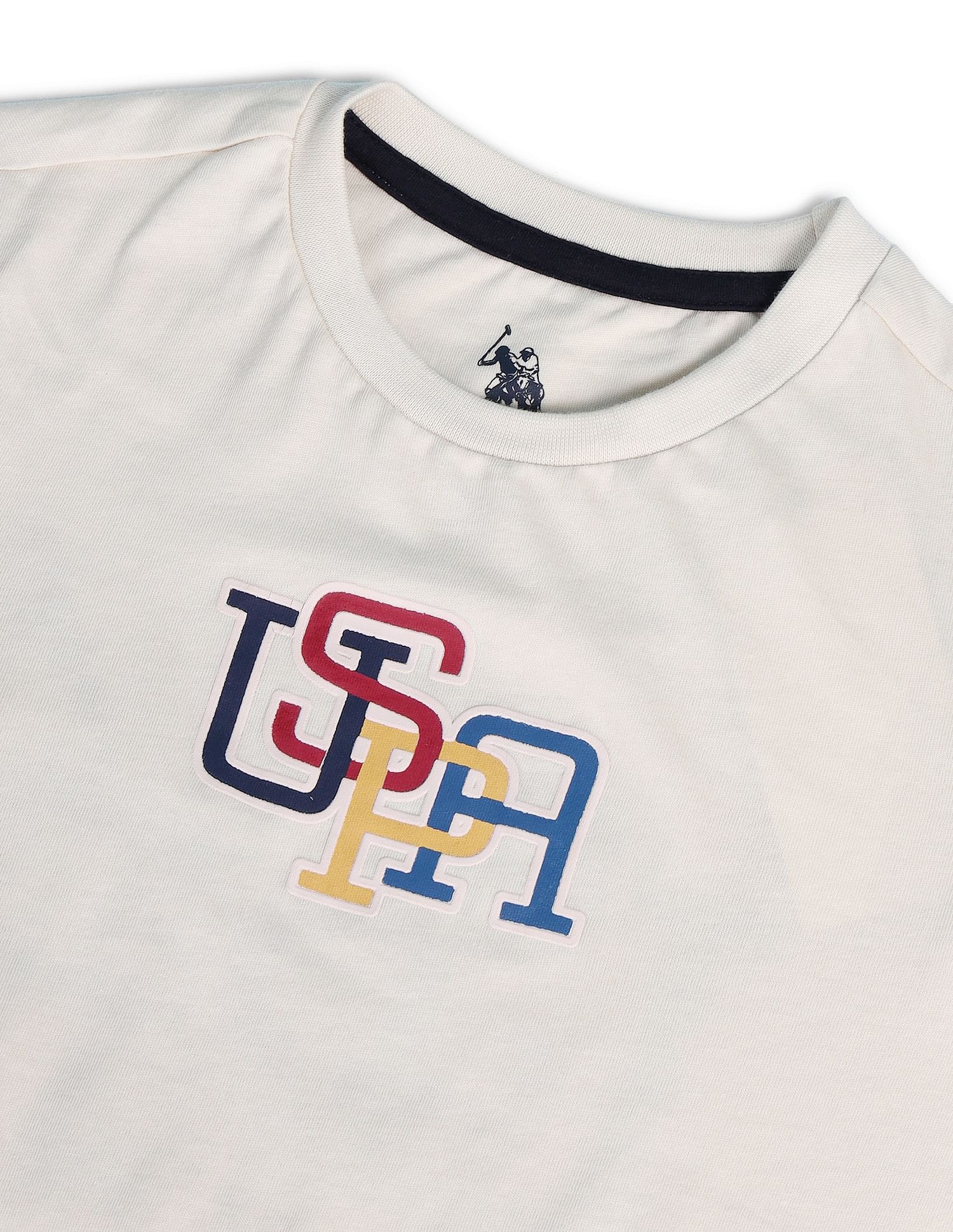 Boys Brand Printed T-Shirt Off White - U.S. POLO ASSN. | Large