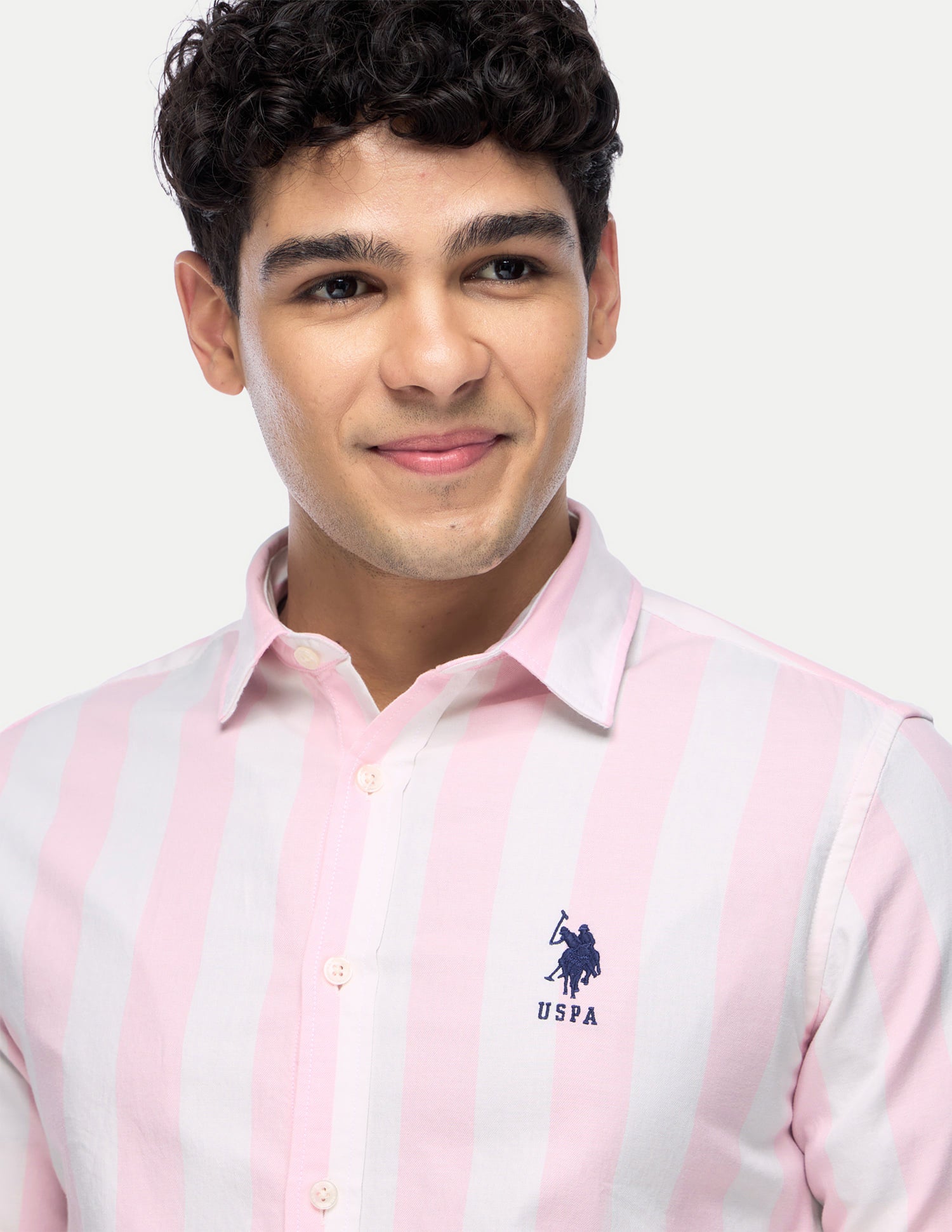 Tailored Vertical Striped Shirt Pink - U.S. Polo Assn. India | Large