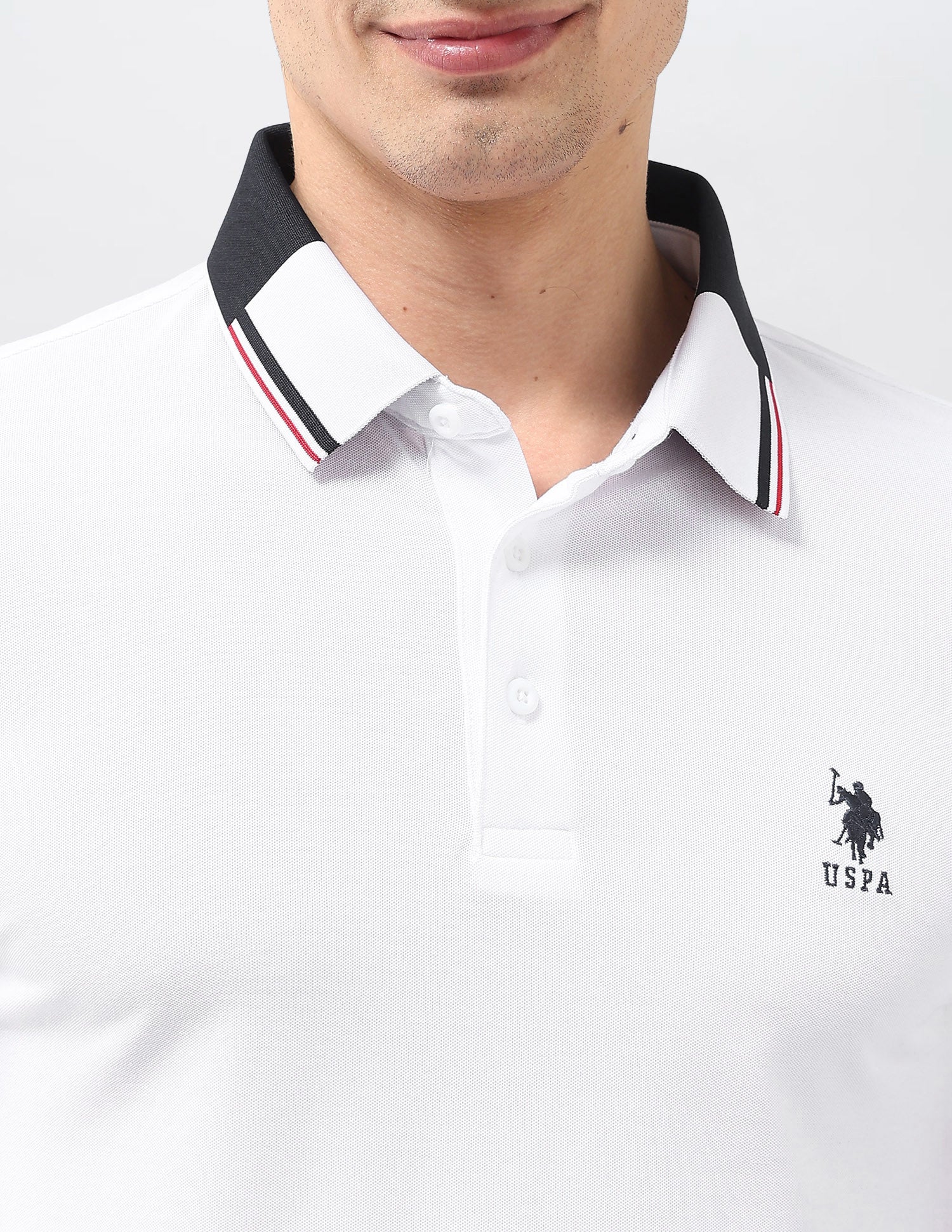 Solid Regular Fit Polo Shirt White - U.S. POLO ASSN. | Large