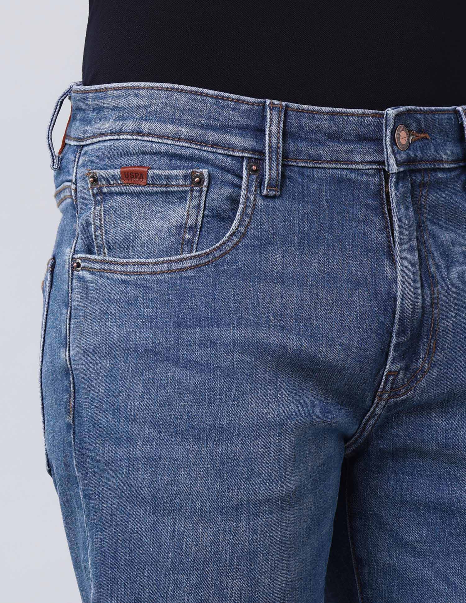 Mid Rise Harold Slim Straight Fit Jeans Blue - U.S. POLO ASSN. | Large