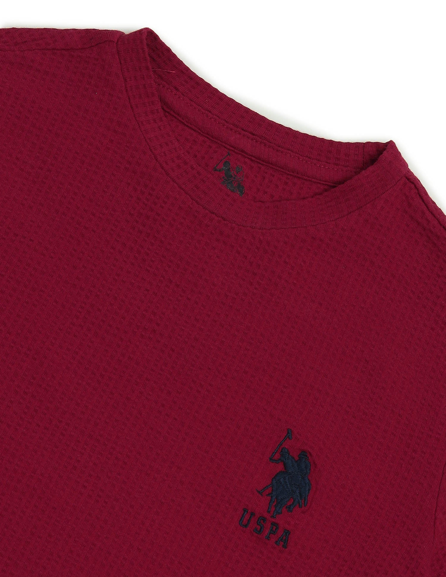 Boys Logo Textured T-Shirt Red - U.S. POLO ASSN. | Large