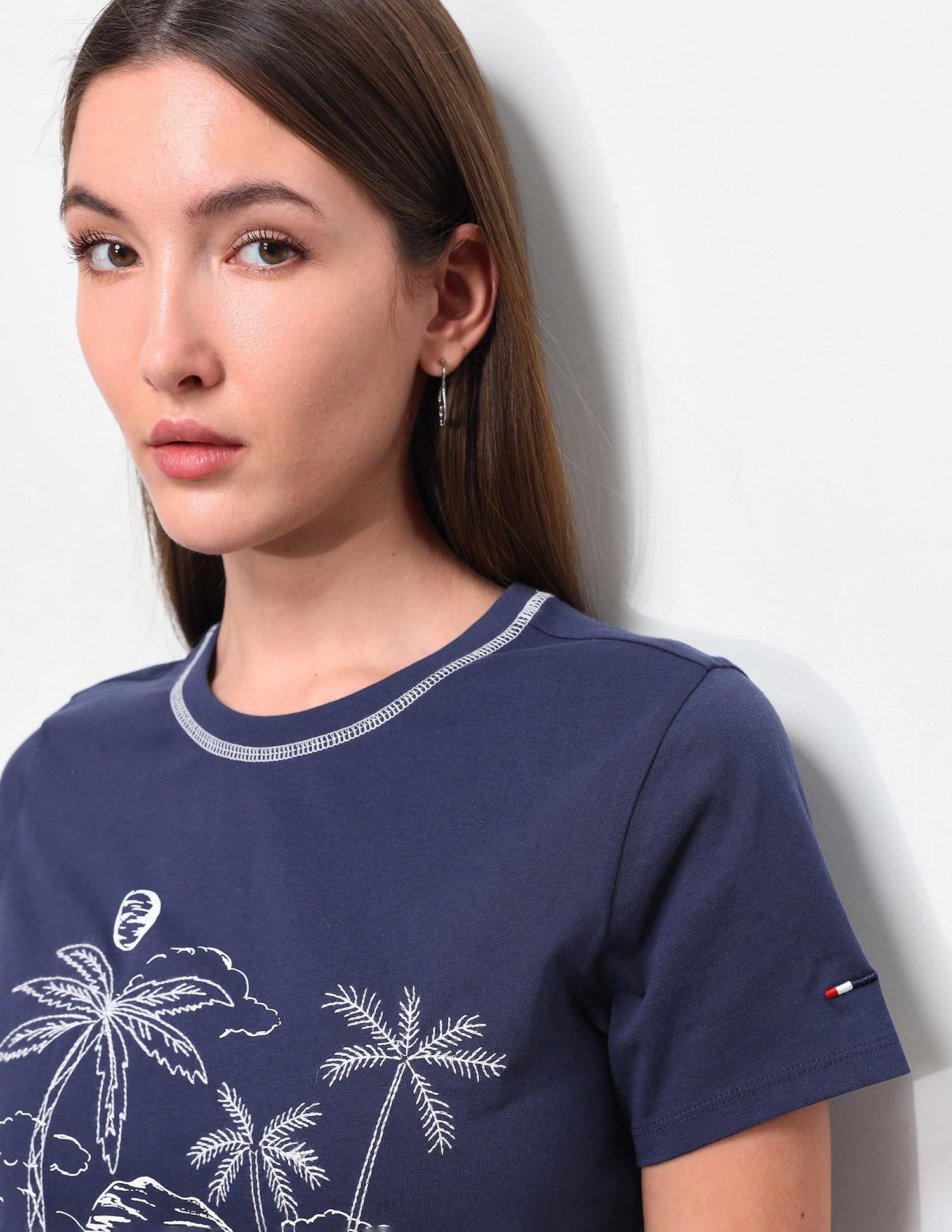 Digital Graphic Printed Regular Fit T-Shirt Navy - U.S. Polo Assn. India | Large