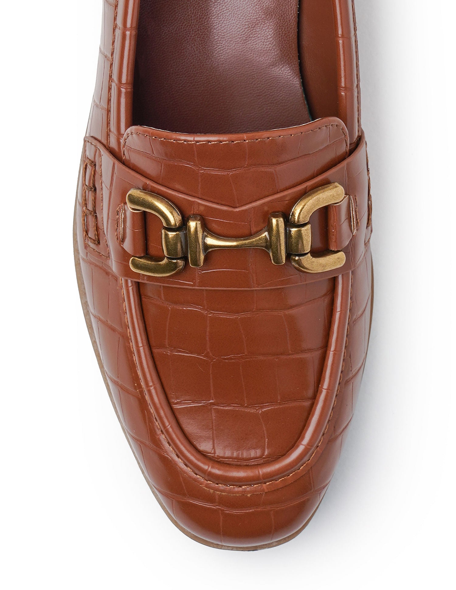 Women Round Toe Leisure Luna Loafers Tan - U.S. POLO ASSN. | Large