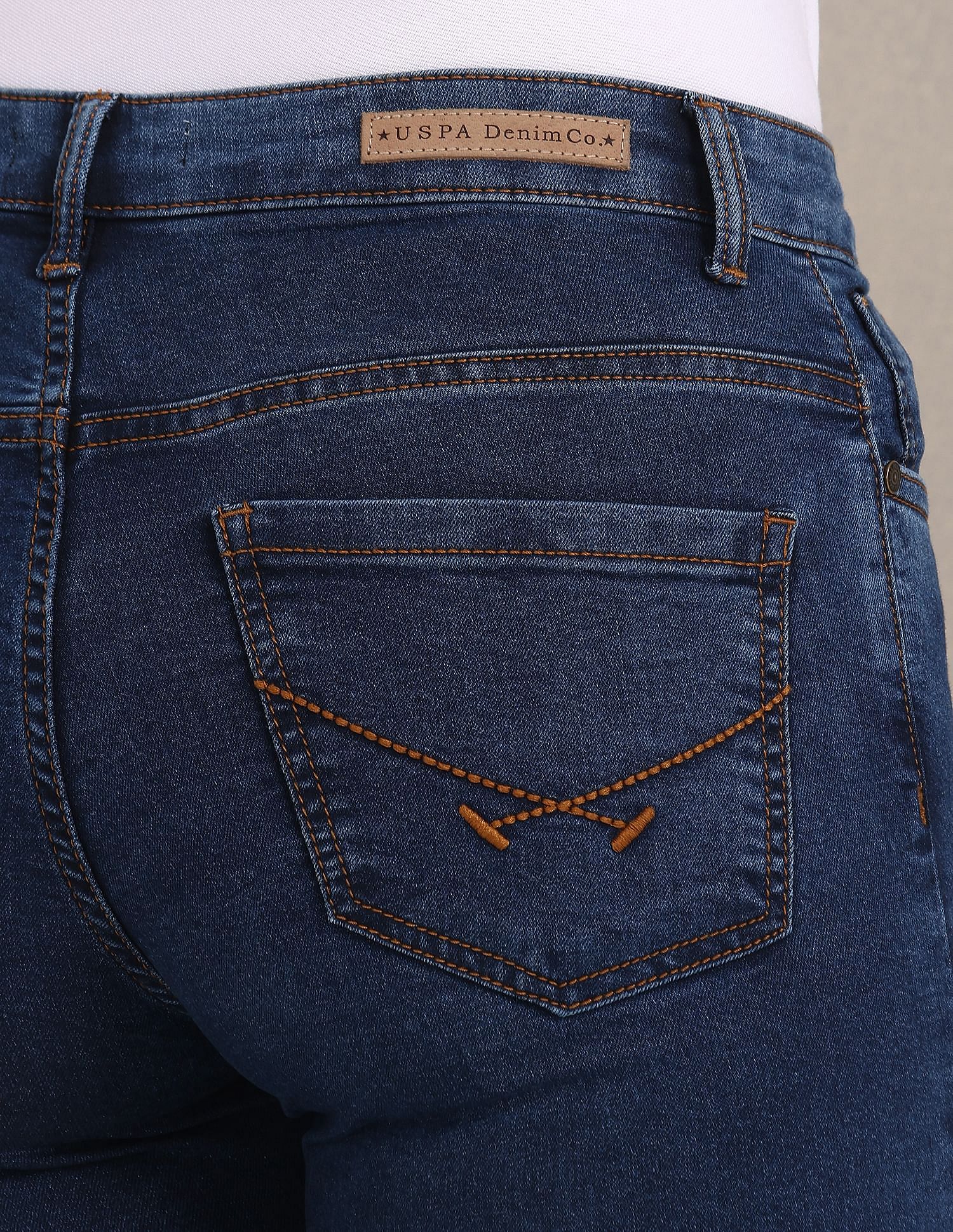 Denim Weave Super Skinny Fit Jeans Blue - U.S. Polo Assn. India | Large