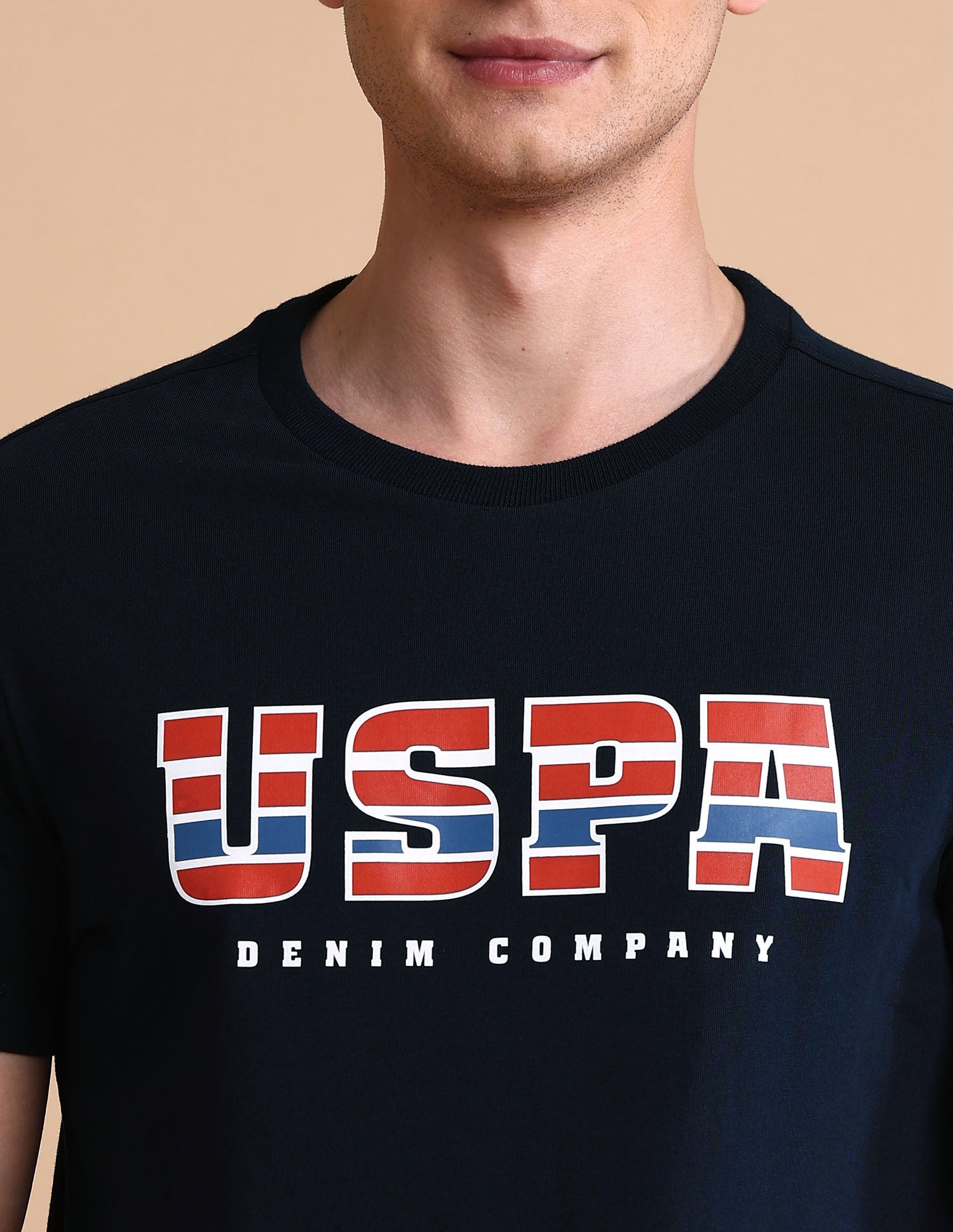 Brand Printed Muscle Fit T-Shirt Navy - U.S. POLO ASSN. | Large