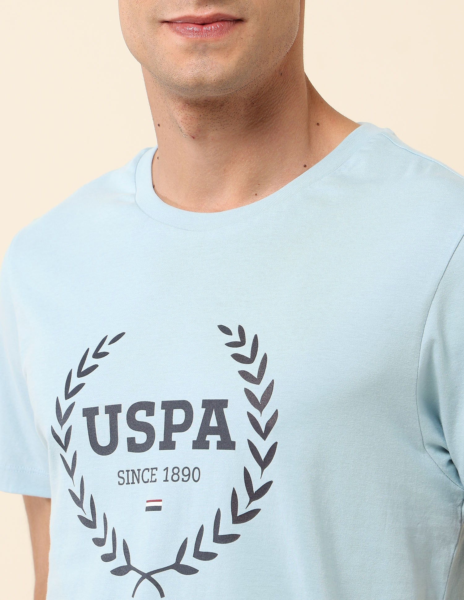 Brand Printed Slim Fit T-Shirt Blue - U.S. POLO ASSN. | Large