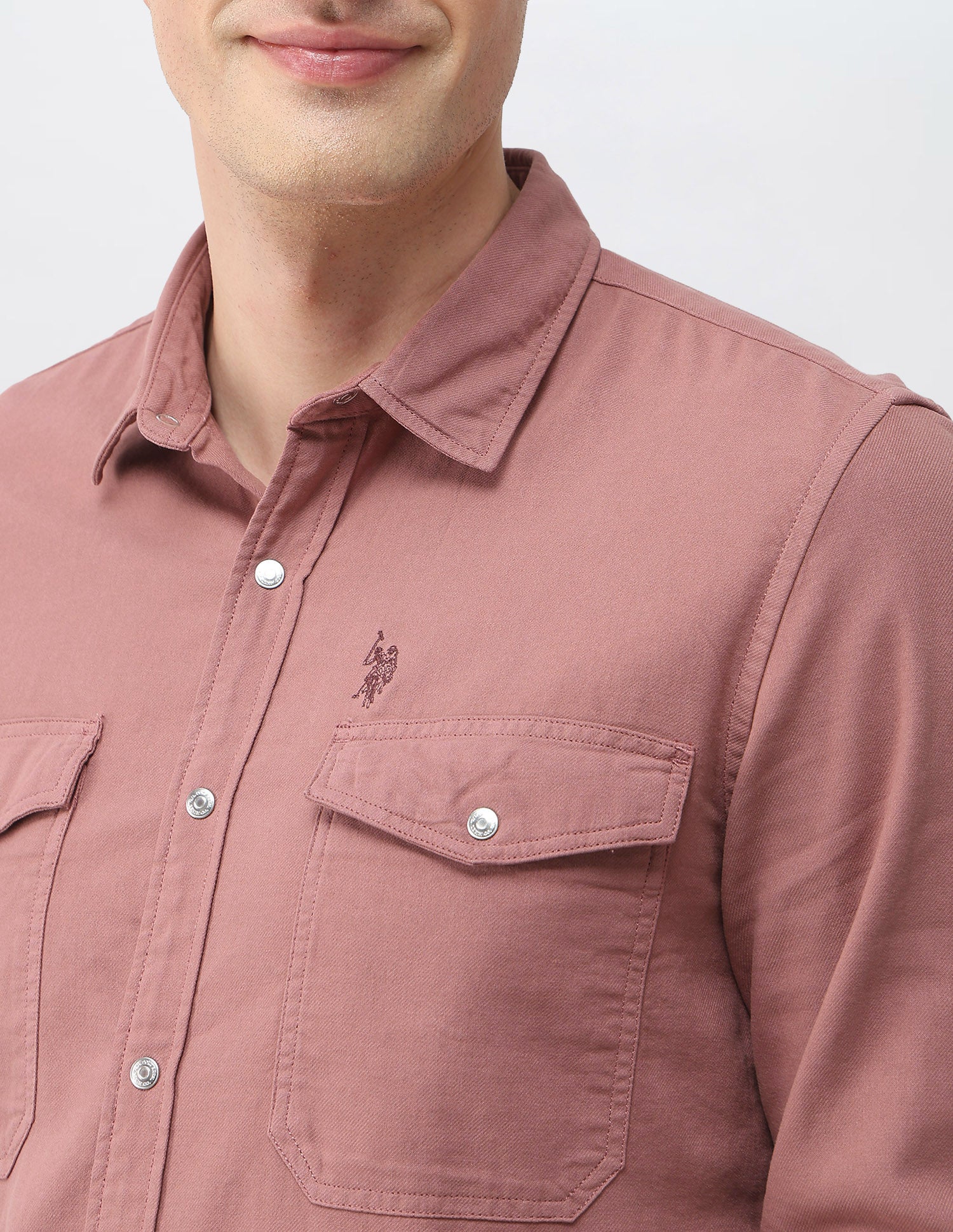 Solid Comfort Fit Shirt Rose - U.S. Polo Assn. India | Large