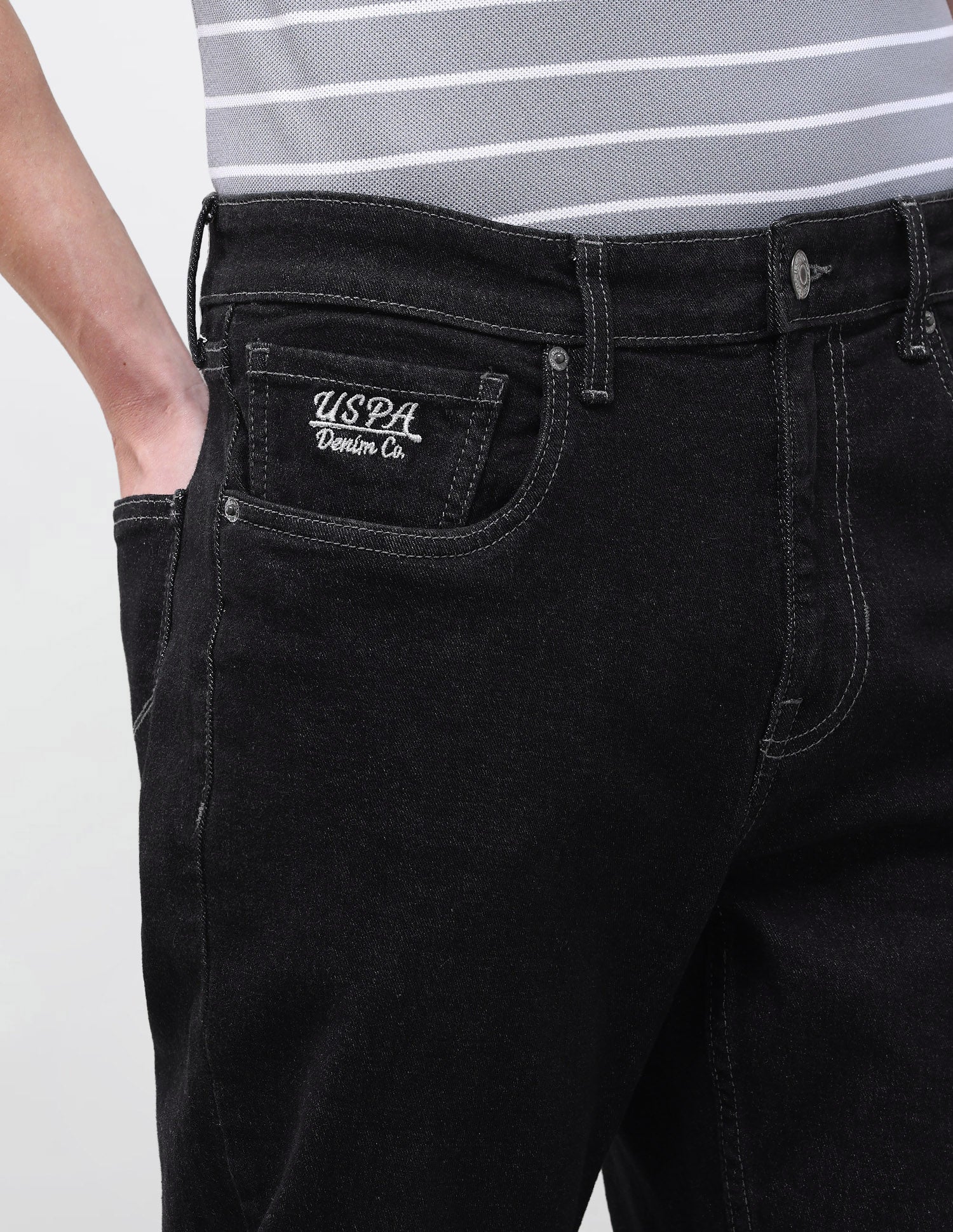 Cole Comfort Cropped Fit Black Jeans Black - U.S. Polo Assn. India | Large