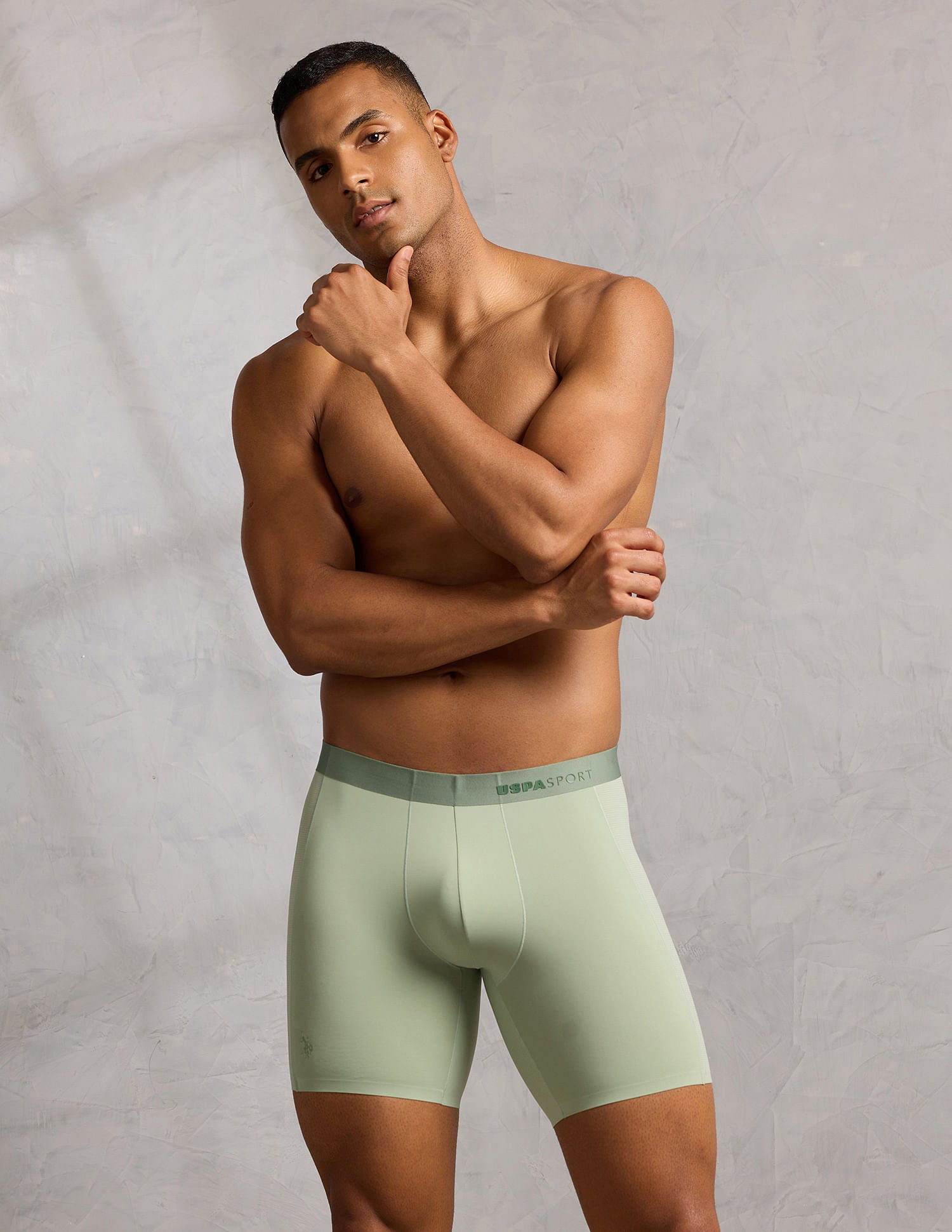 Micro Fibre Seamless Long Trunk Pastel Green - U.S. POLO ASSN. | Large