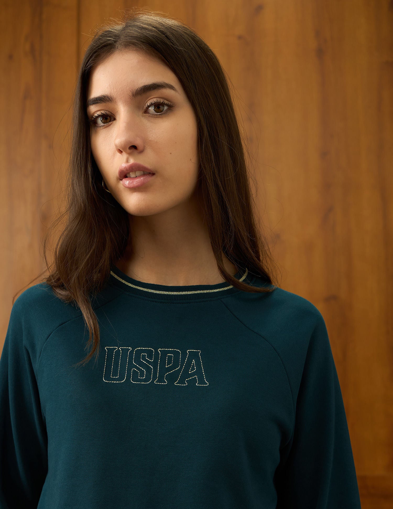 Raglan Fit Brand Printed Sweatshirt Teal - U.S. POLO ASSN. | Large