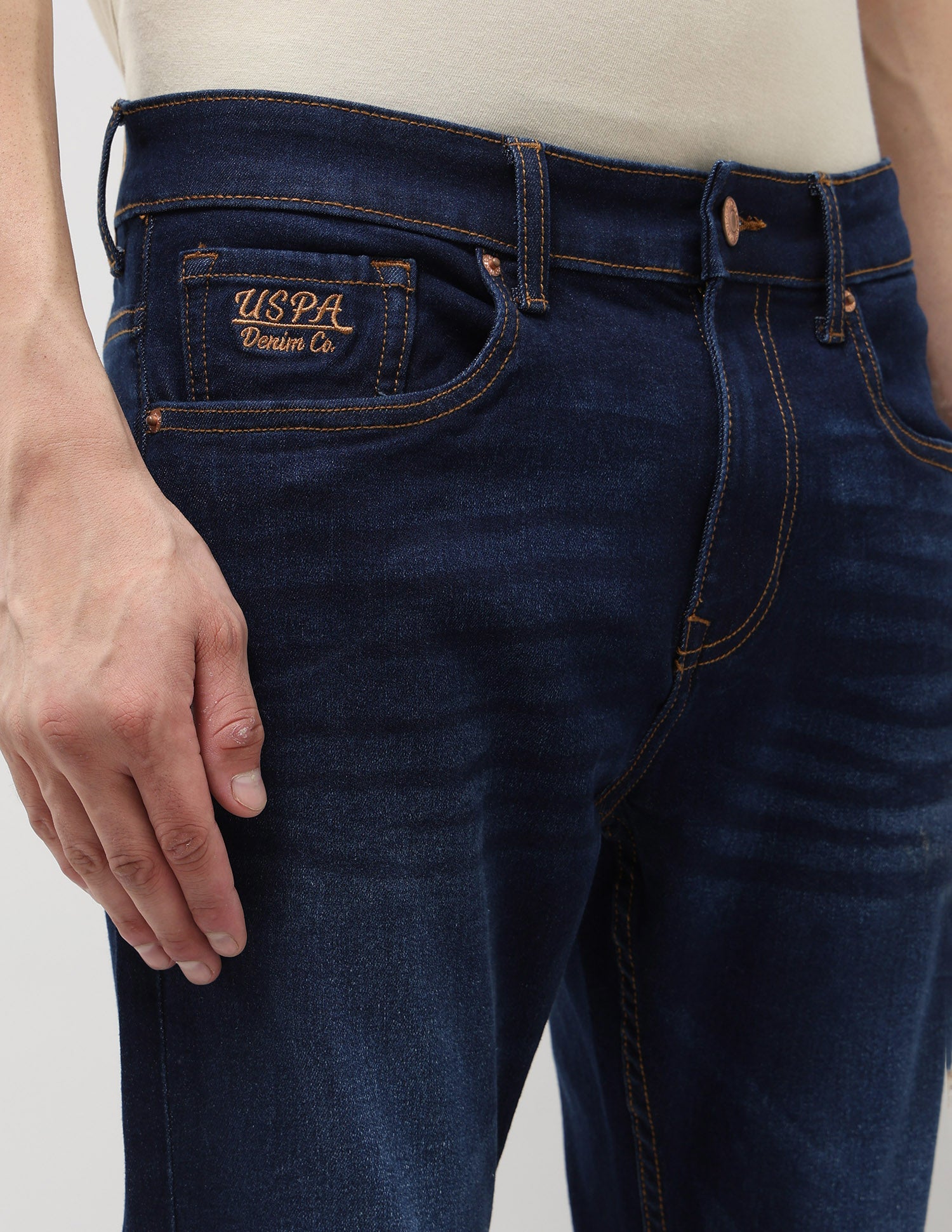 Henry Tapered Fit Blue Jeans Dark Indigo - U.S. Polo Assn. India | Large