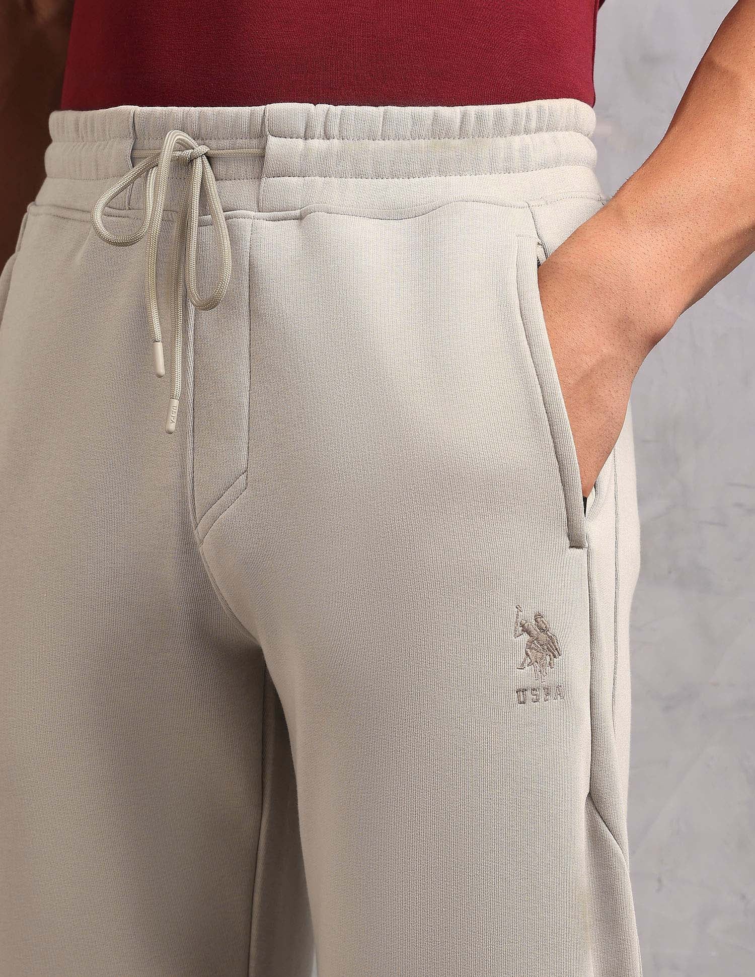 Cotton Terry OJ009 Lounge Jogger - Pack Of 1 Grey Mid Stone - U.S. POLO ASSN. | Large