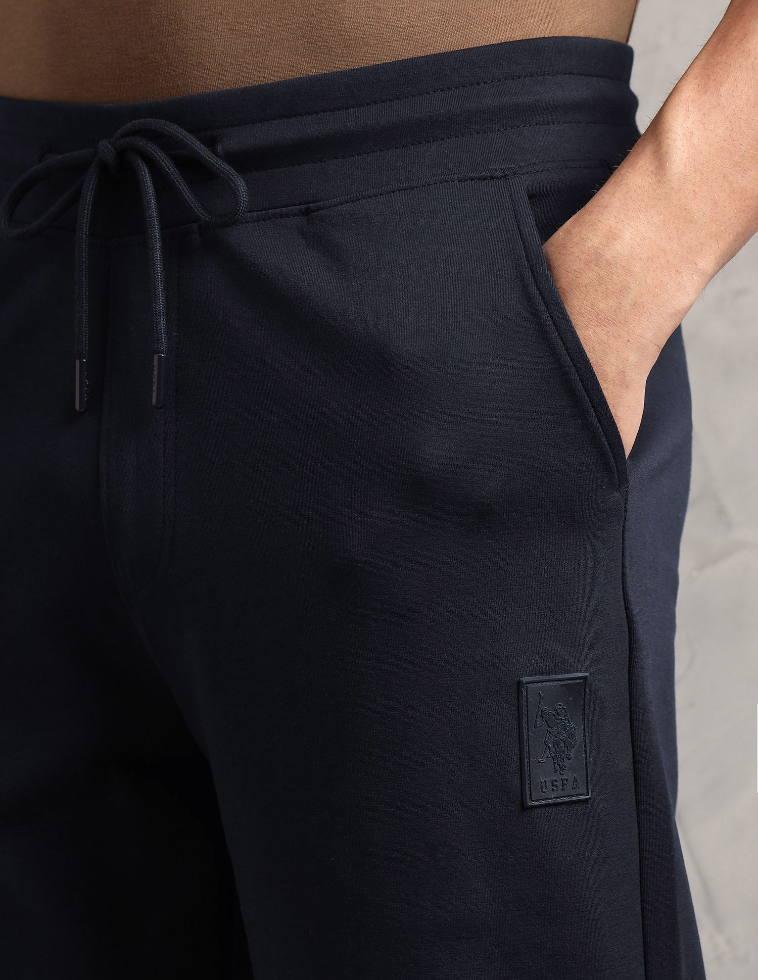 Breathable Mid Rise PJ001-PL Lounge Joggers - Pack Of 1 Navy - U.S. Polo Assn. India | Large