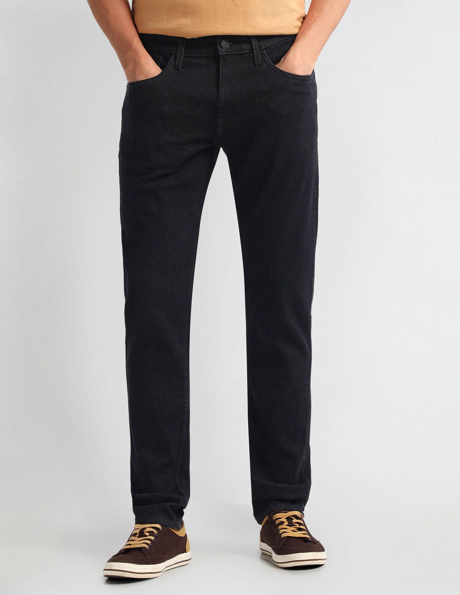 Brandon Slim Tapered Fit Black Jeans Black - U.S. Polo Assn. India | Large