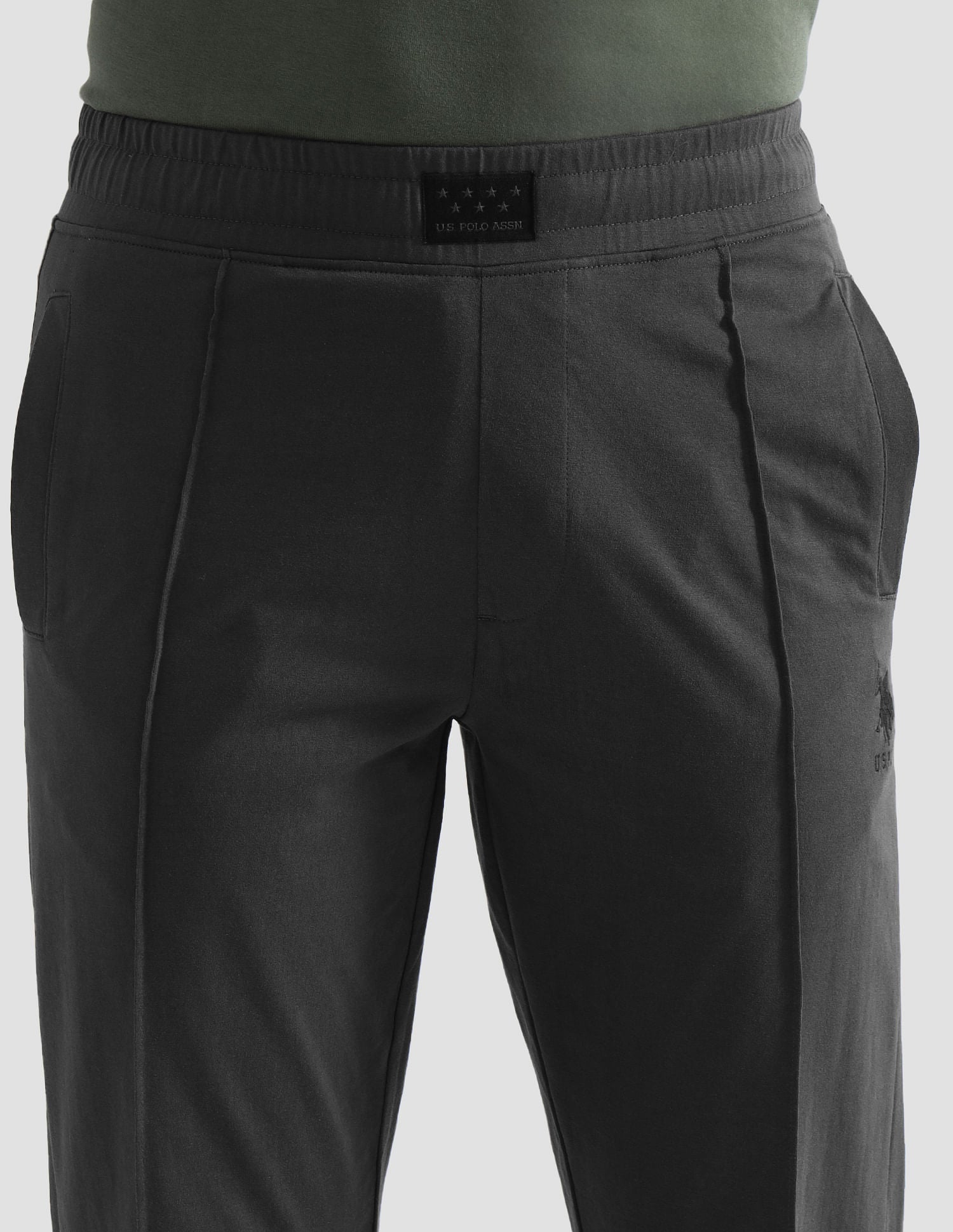 Solid Comfort Fit OJ006 Lounge Joggers - Pack Of 1 Medium Grey - U.S. POLO ASSN. | Large