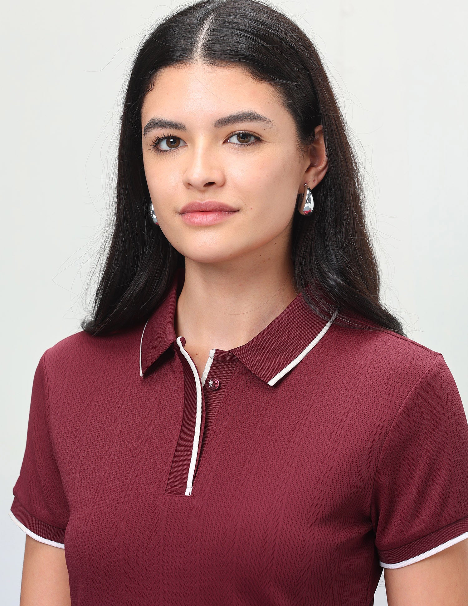 Textured Regular Fit Polo Shirt Maroon - U.S. Polo Assn. India | Large