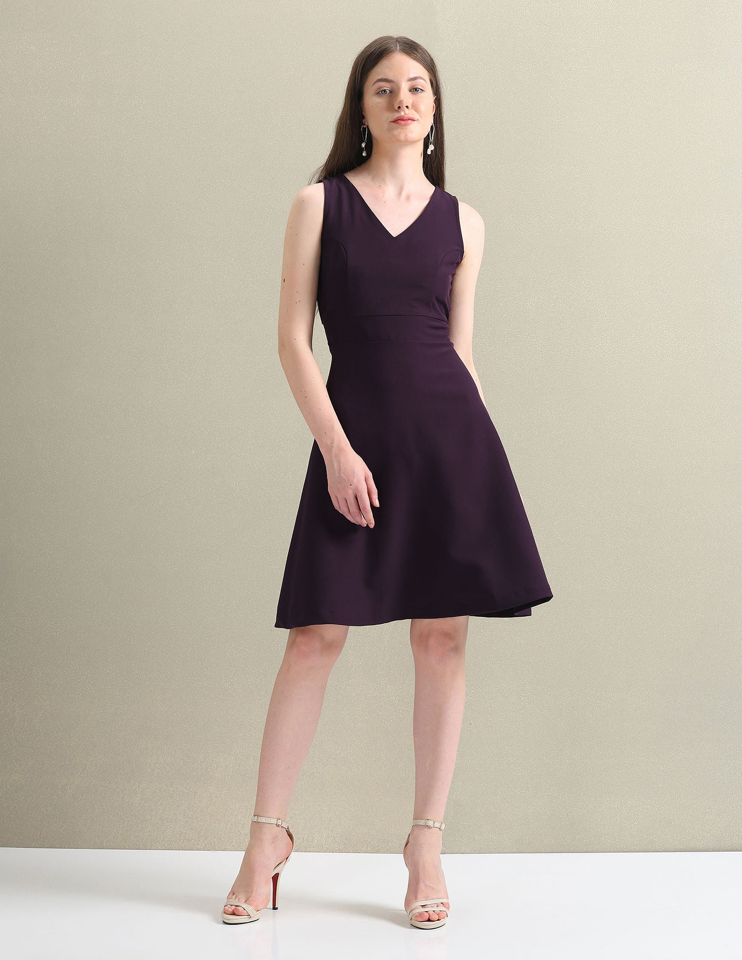 Sleeveless V-Neck Dress Plum - U.S. Polo Assn. India | Large