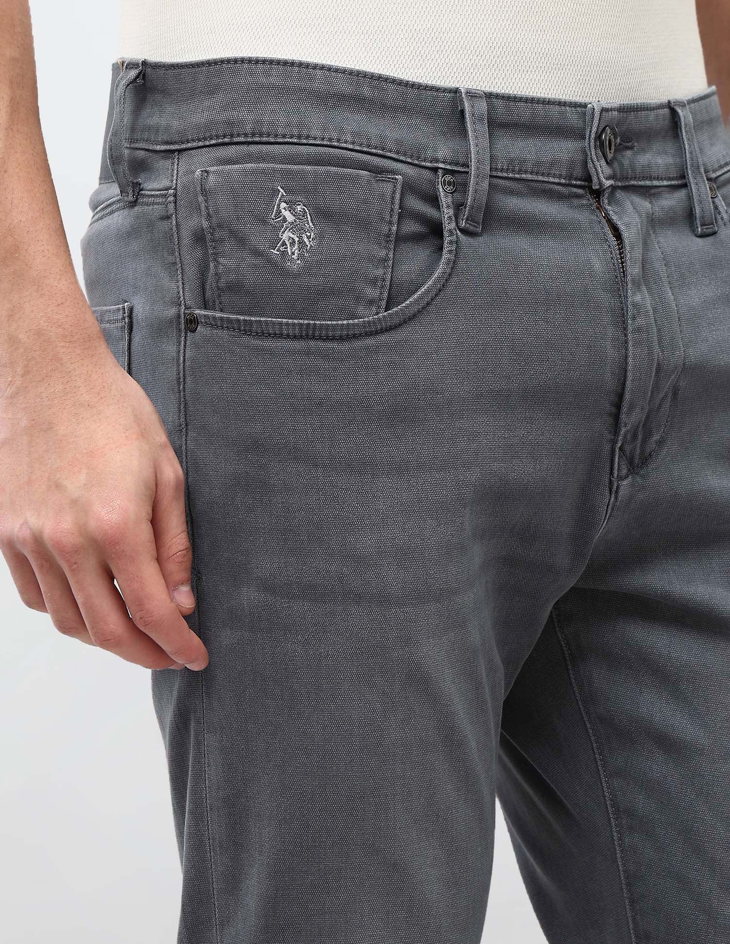 Henry Tapered Fit Whiskered  Jeans Grey - U.S. Polo Assn. India | Large