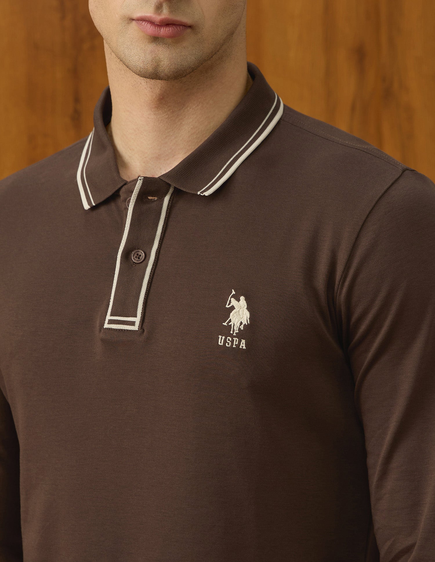 Solid Equestrian Aisle Theater Polo Shirt Dark Brown - U.S. POLO ASSN. | Large
