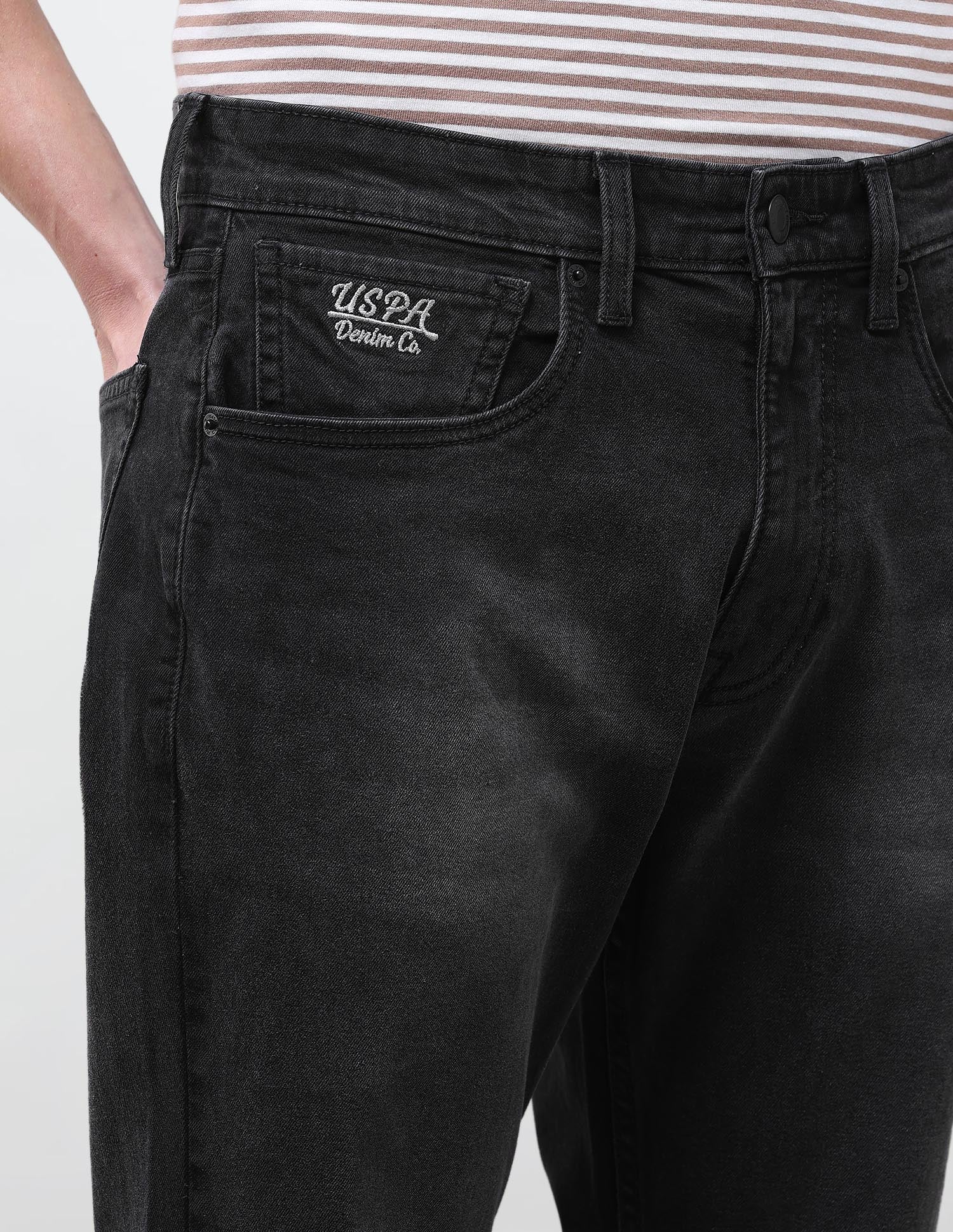 Connor Bootcut Fit Black Jeans Black - U.S. Polo Assn. India | Large