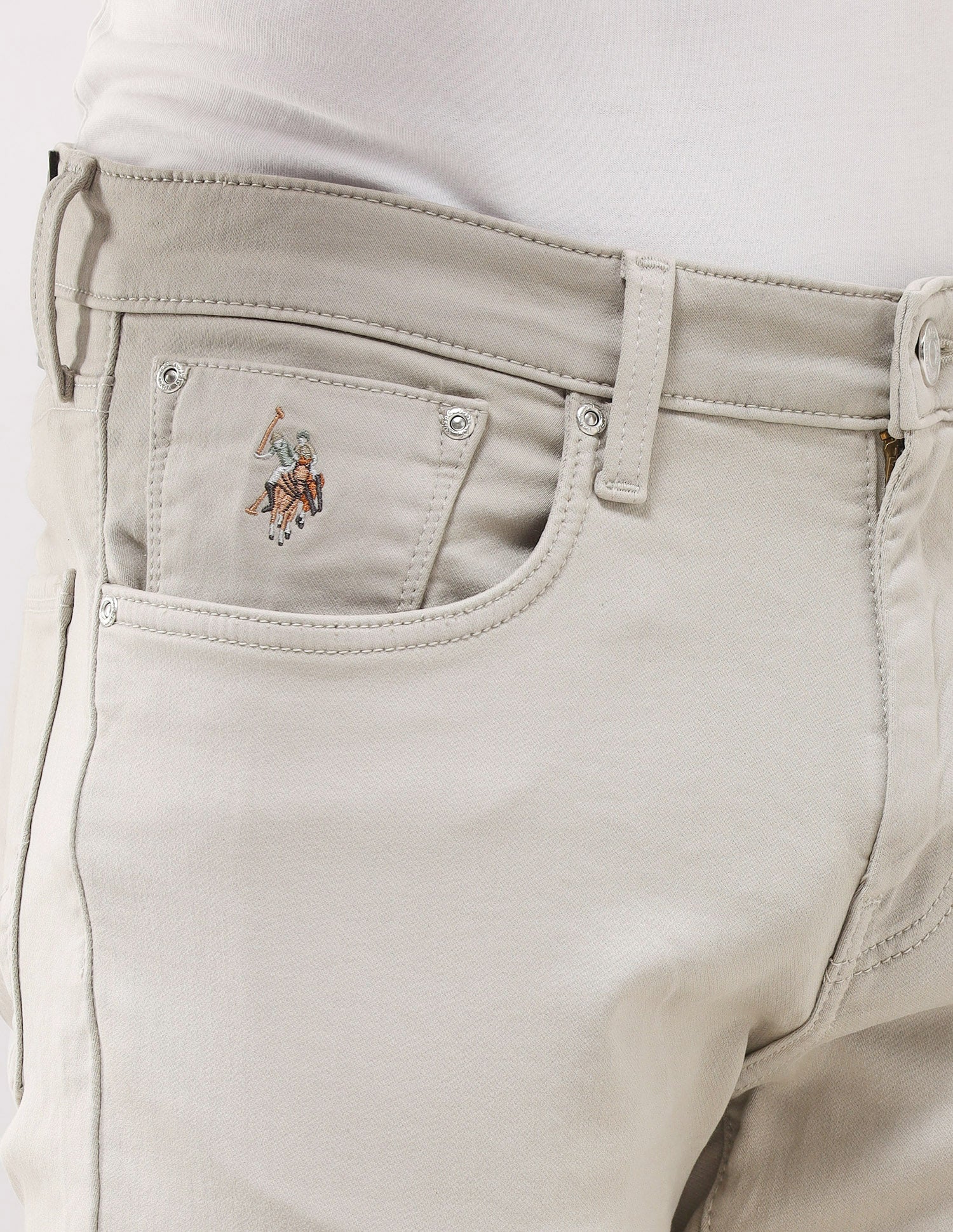 Harold Slim Straight Grey Jeans Grey - U.S. Polo Assn. India | Large