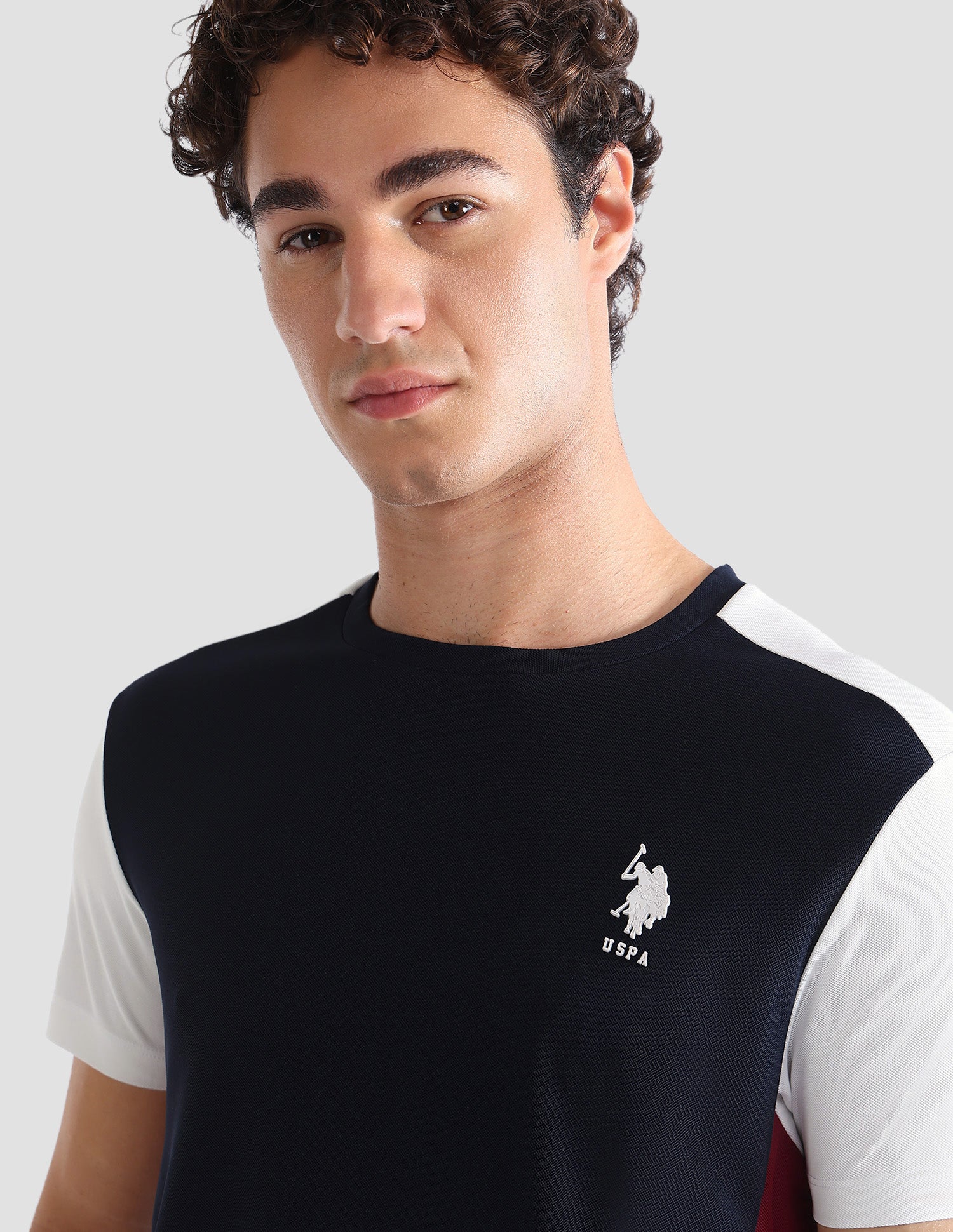 Colourblocked Slim Fit Active T-Shirt Navy - U.S. Polo Assn. India | Large