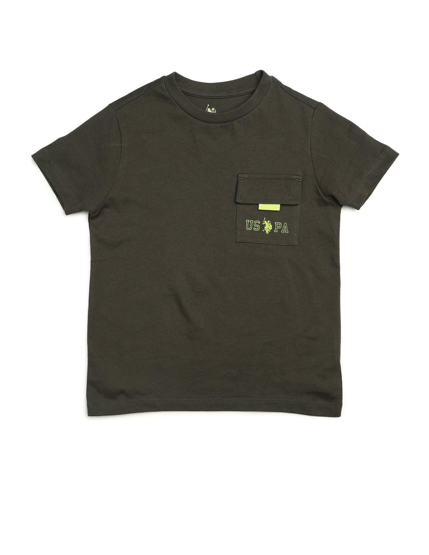 Boys Pure Cotton Regular Fit T Shirt Olive - U.S. POLO ASSN. | Large