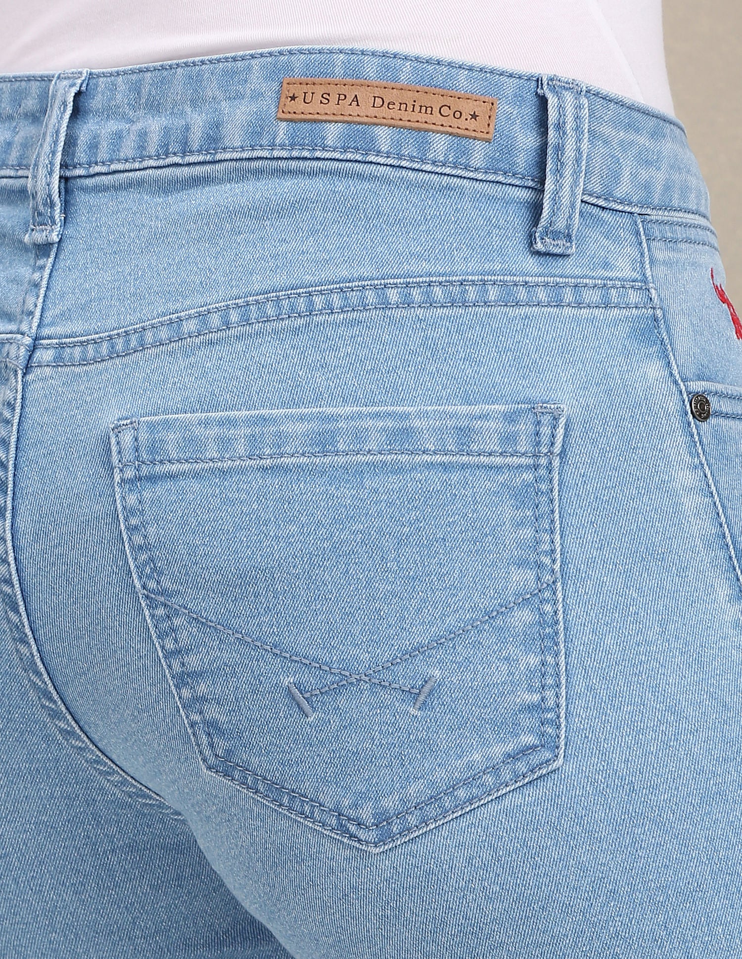 Mid Rise Slim Straight Fit Jeans Light Blue - U.S. POLO ASSN. | Large