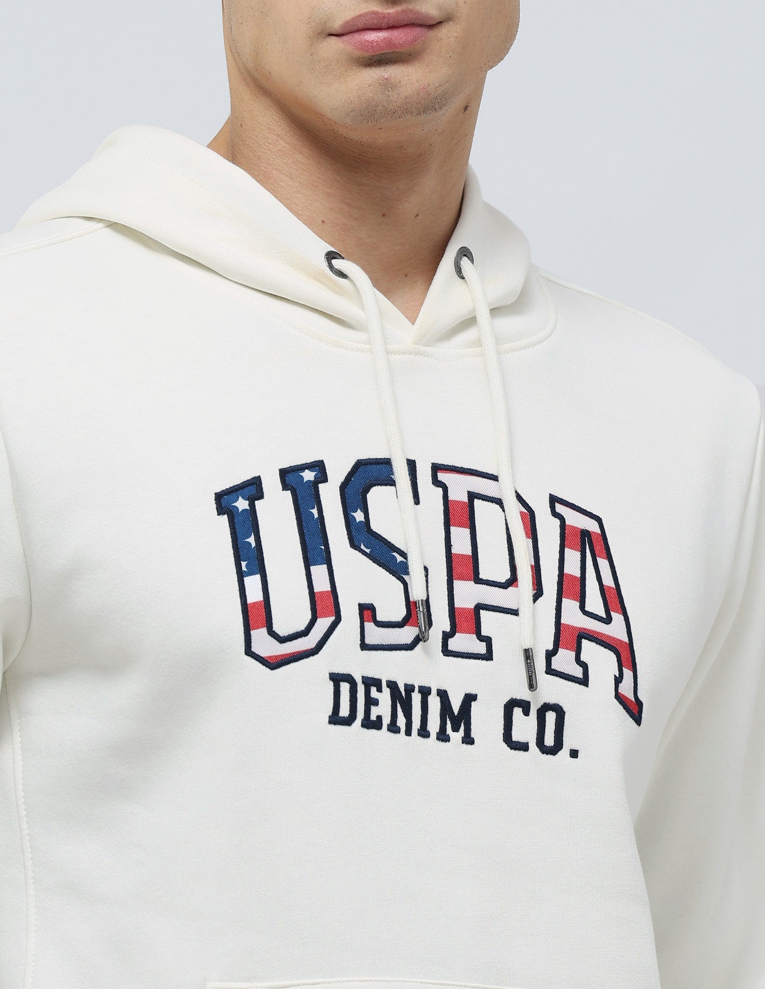 Brand Embroidered Regular Fit Sweatshirt Ecru - U.S. POLO ASSN. | Large