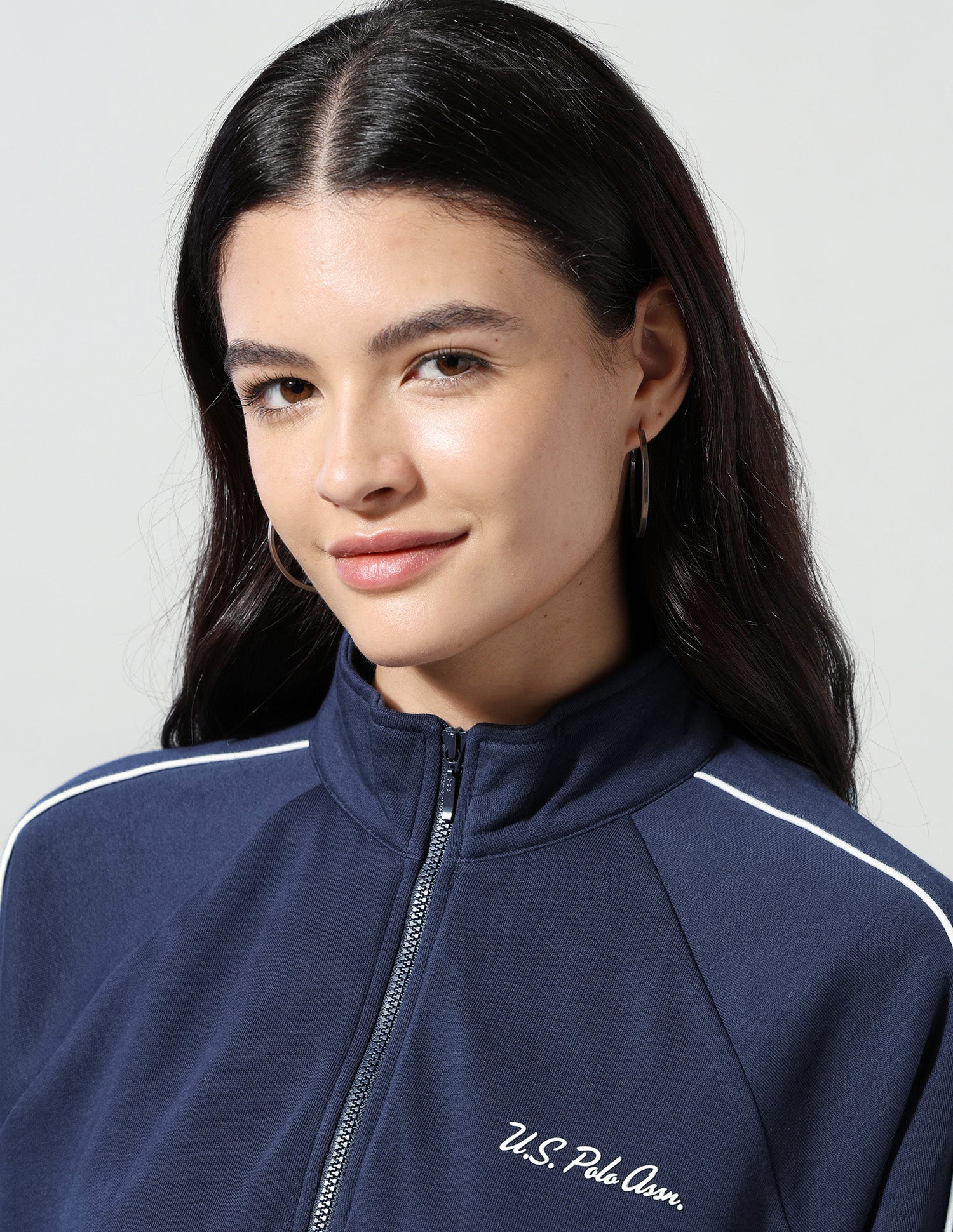 Solid Regular Fit Sweatshirt Navy - U.S. Polo Assn. India | Large