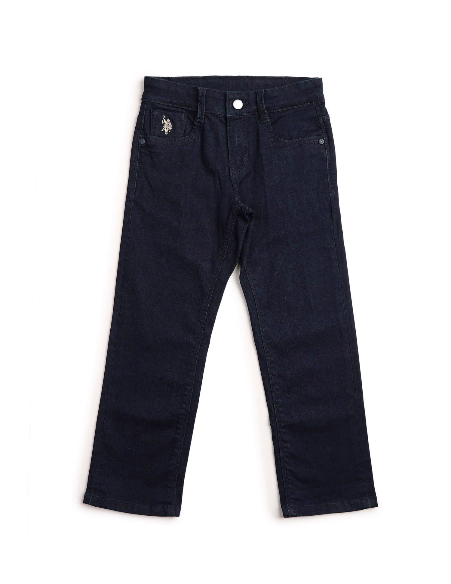 Boys Relaxed Fit Blue Jeans Dark Blue - U.S. POLO ASSN. | Large