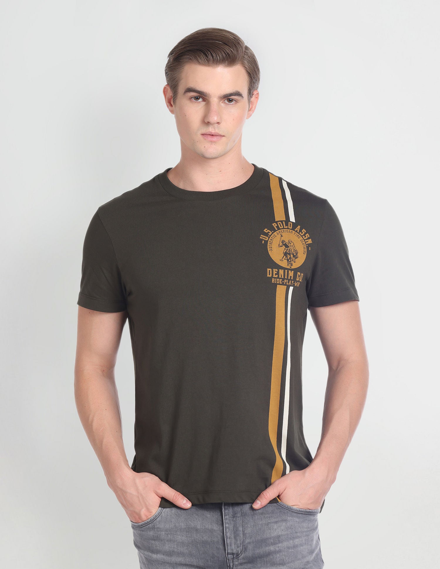 Brand Print Muscle Fit T-Shirt – U.S. Polo Assn. India