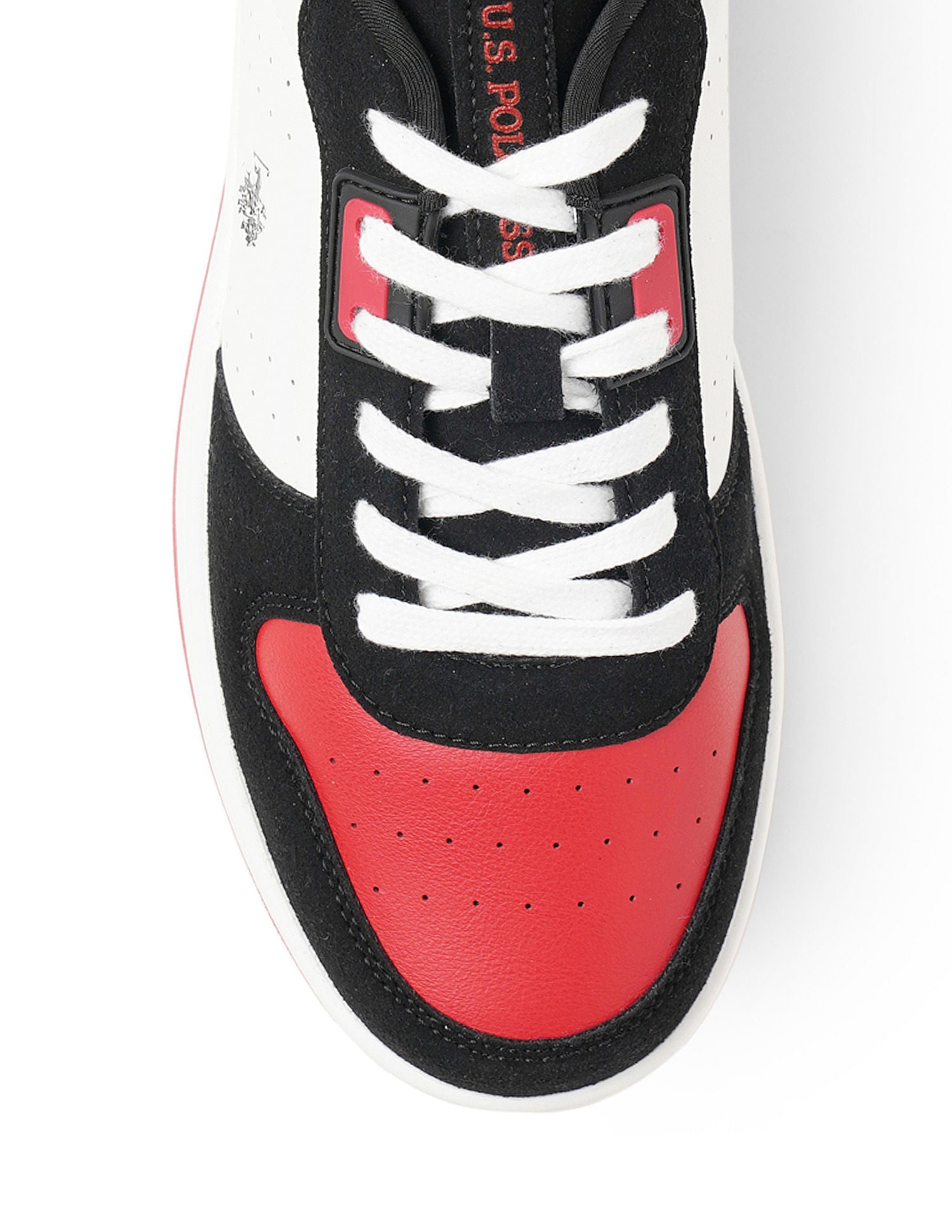 Men Oakley Red Retro Court Sneakers Red - U.S. POLO ASSN. | Large