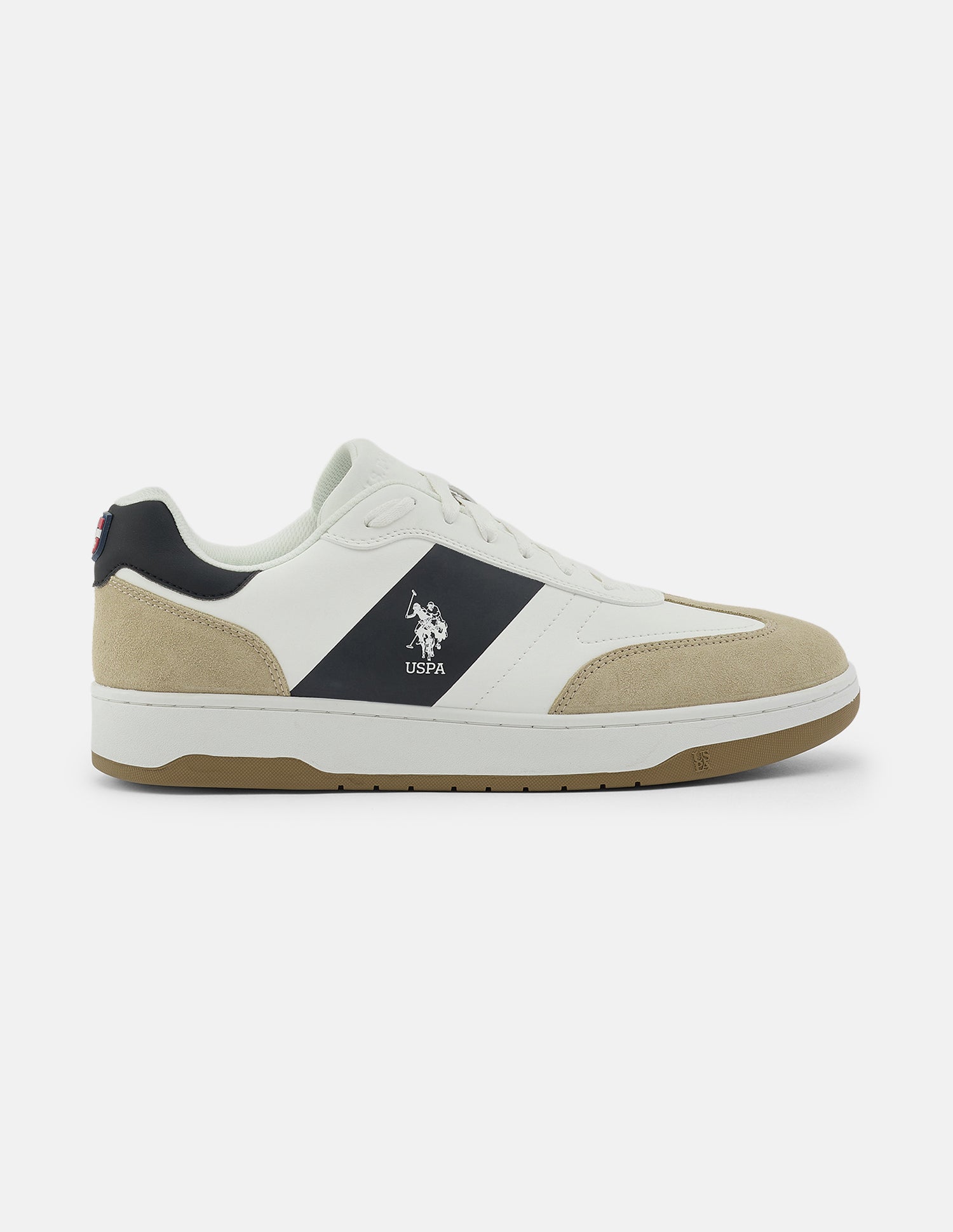 Colour Blocked Finley Suede Sneakers Beige - U.S. Polo Assn. India | Large