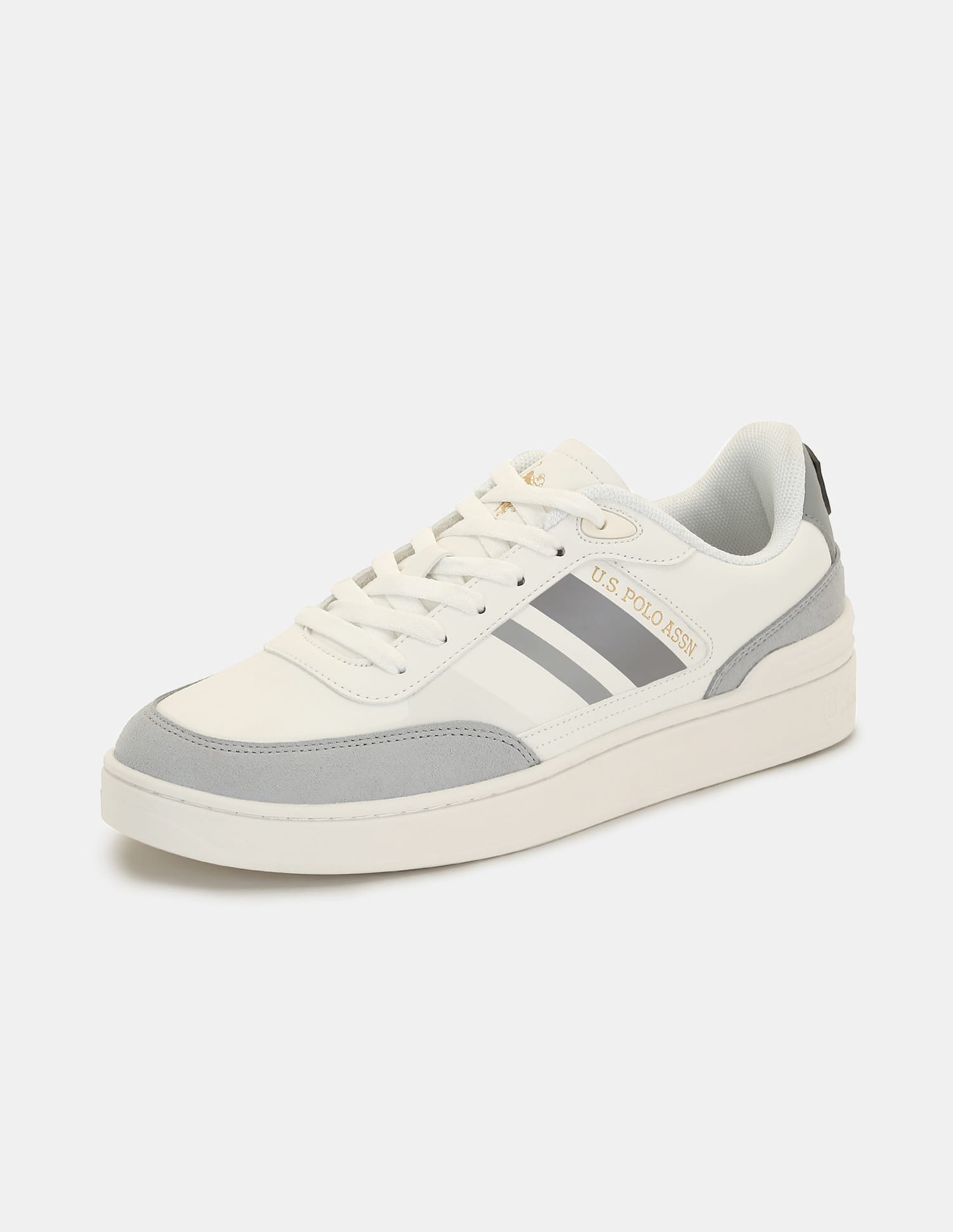Men Colt Striped Sneakers Off White - U.S. Polo Assn. India | Large