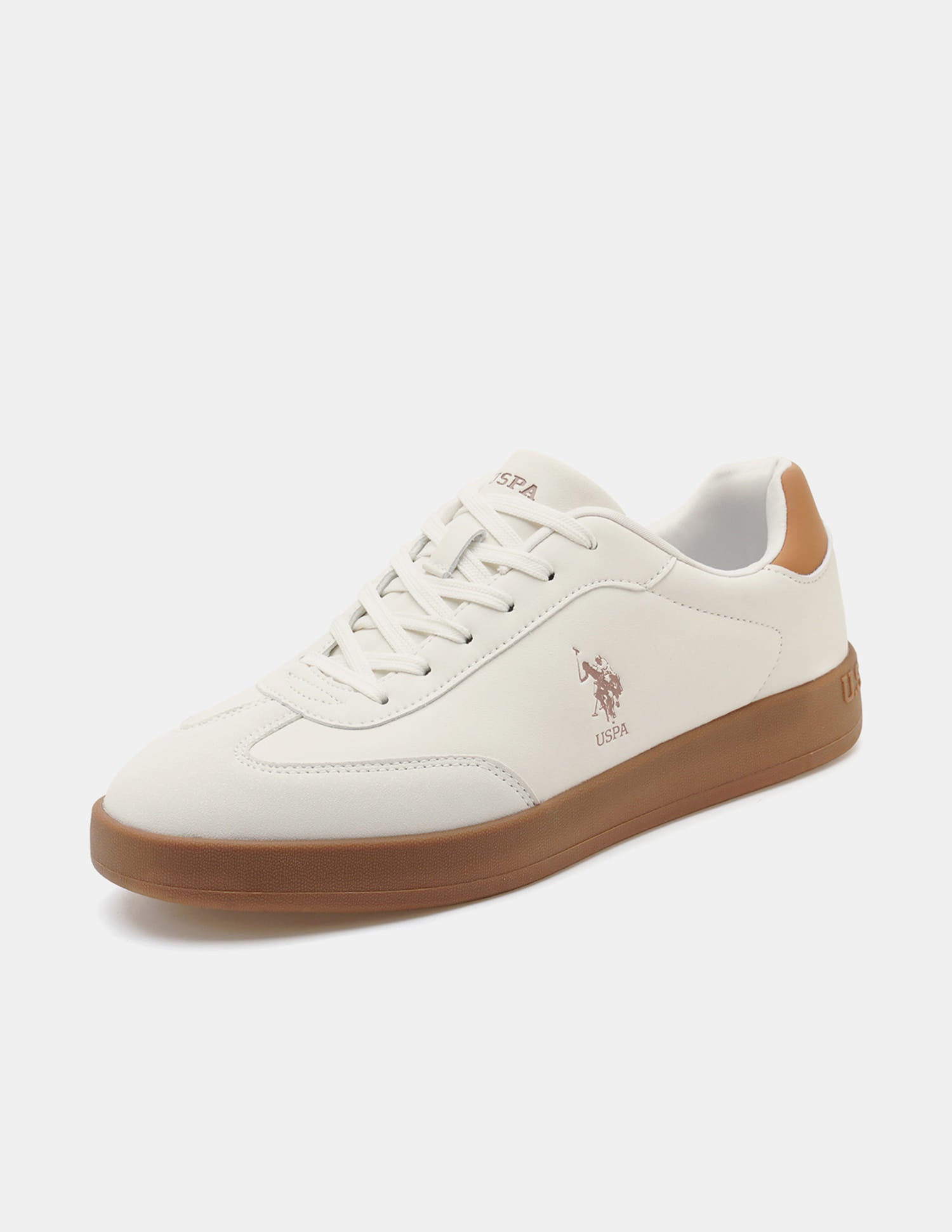 Men Coba 2.0 Colourblocked Round Toe Sneakers Beige - U.S. Polo Assn. India | Large