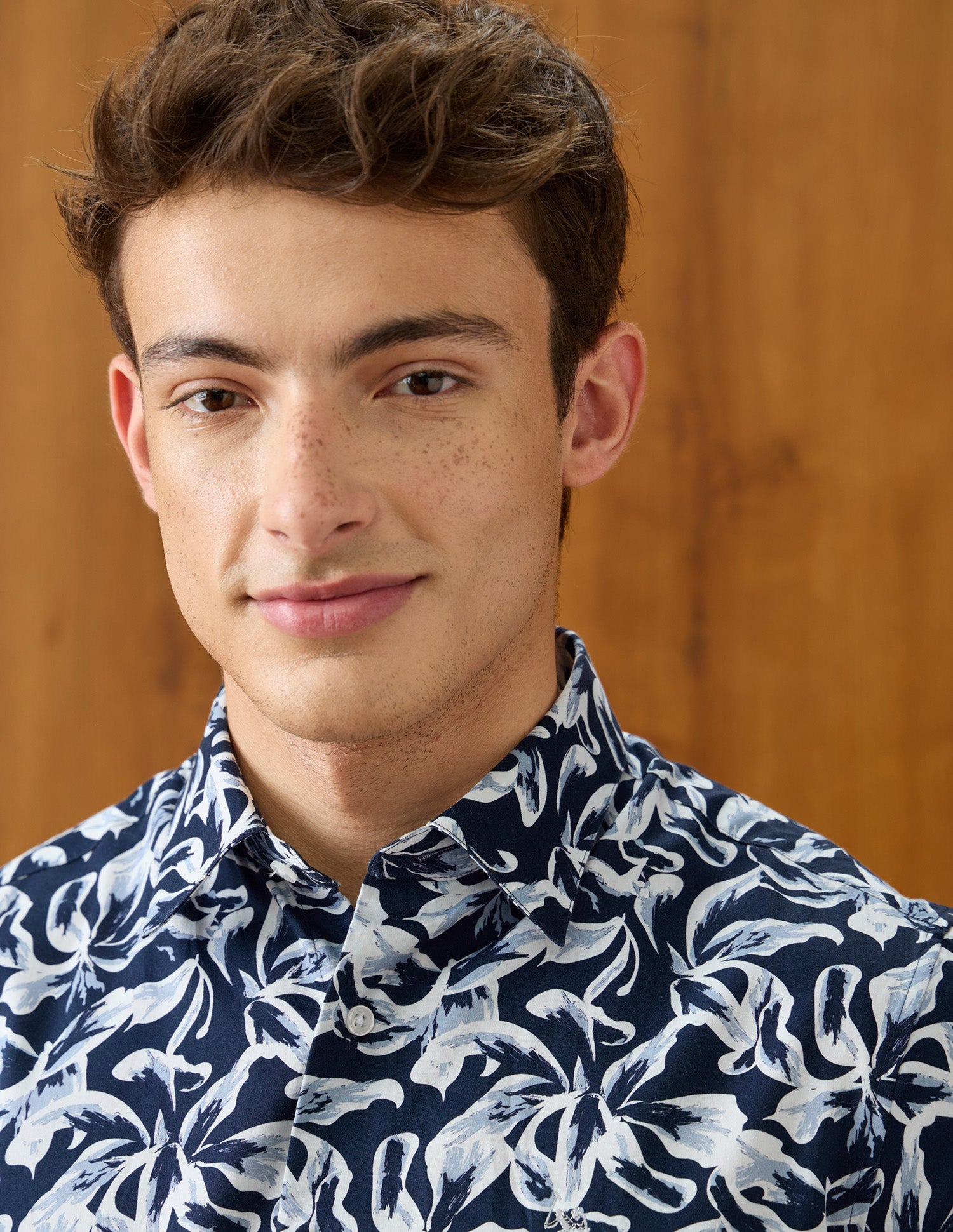 Abstract Printed Satin Shirt Navy - U.S. Polo Assn. India | Large