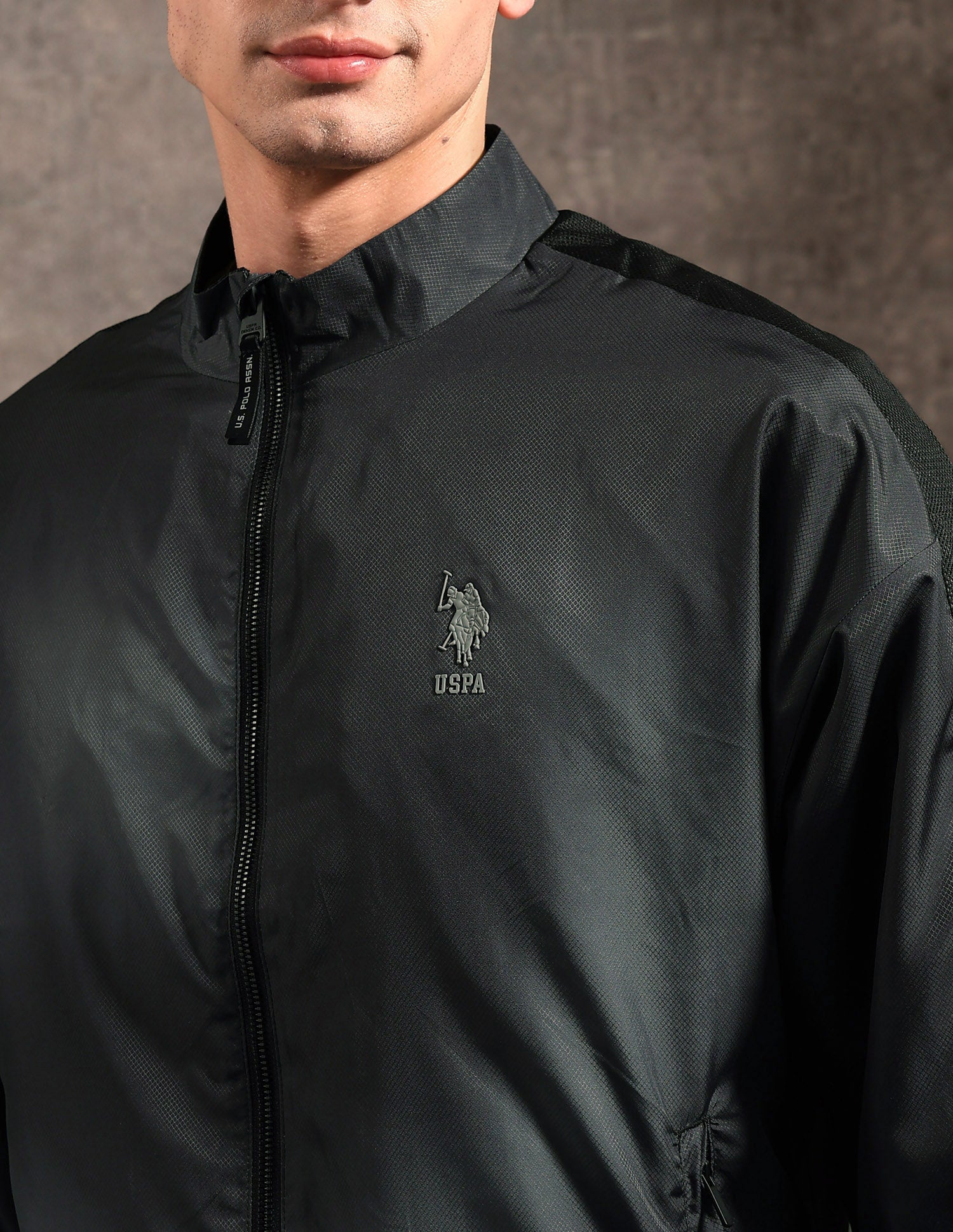 Black & Gold Regular Fit Jacket Dark Grey - U.S. POLO ASSN. | Large