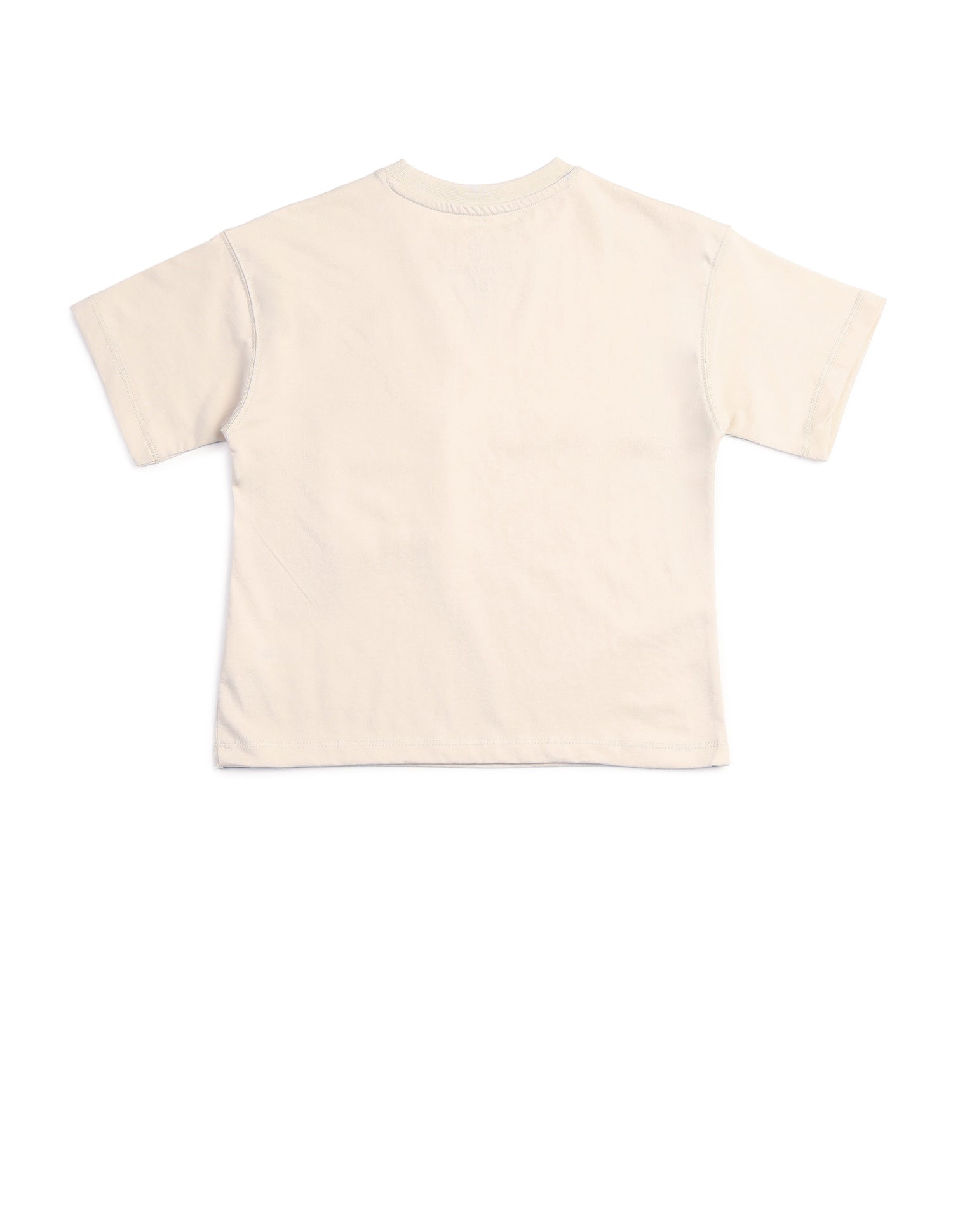 Boys Regular Fit Solid T-Shirt Off White - U.S. POLO ASSN. | Large