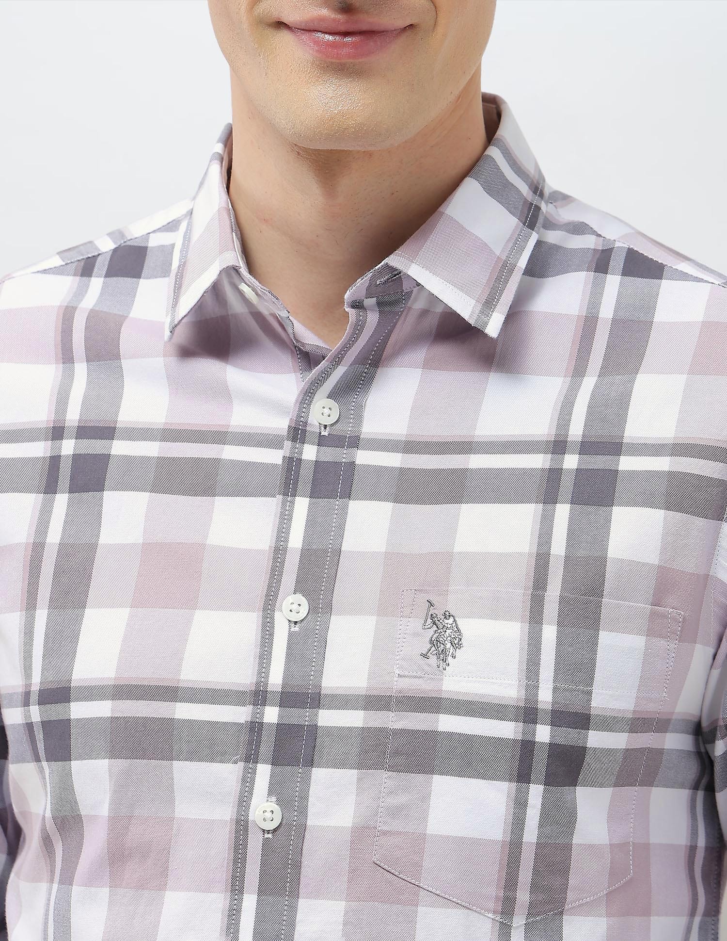 Casa De Campo Regular Fit Shirt Pink - U.S. Polo Assn. India | Large