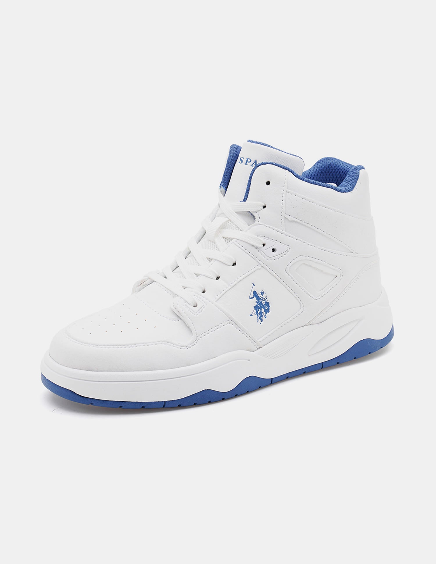Colour Blocked Mid Top Bruce 2.0 Sneakers White - U.S. Polo Assn. India | Large
