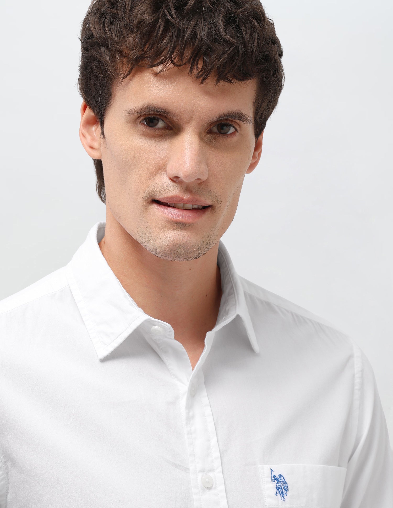 Twill Solid Shirt White - U.S. Polo Assn. India | Large