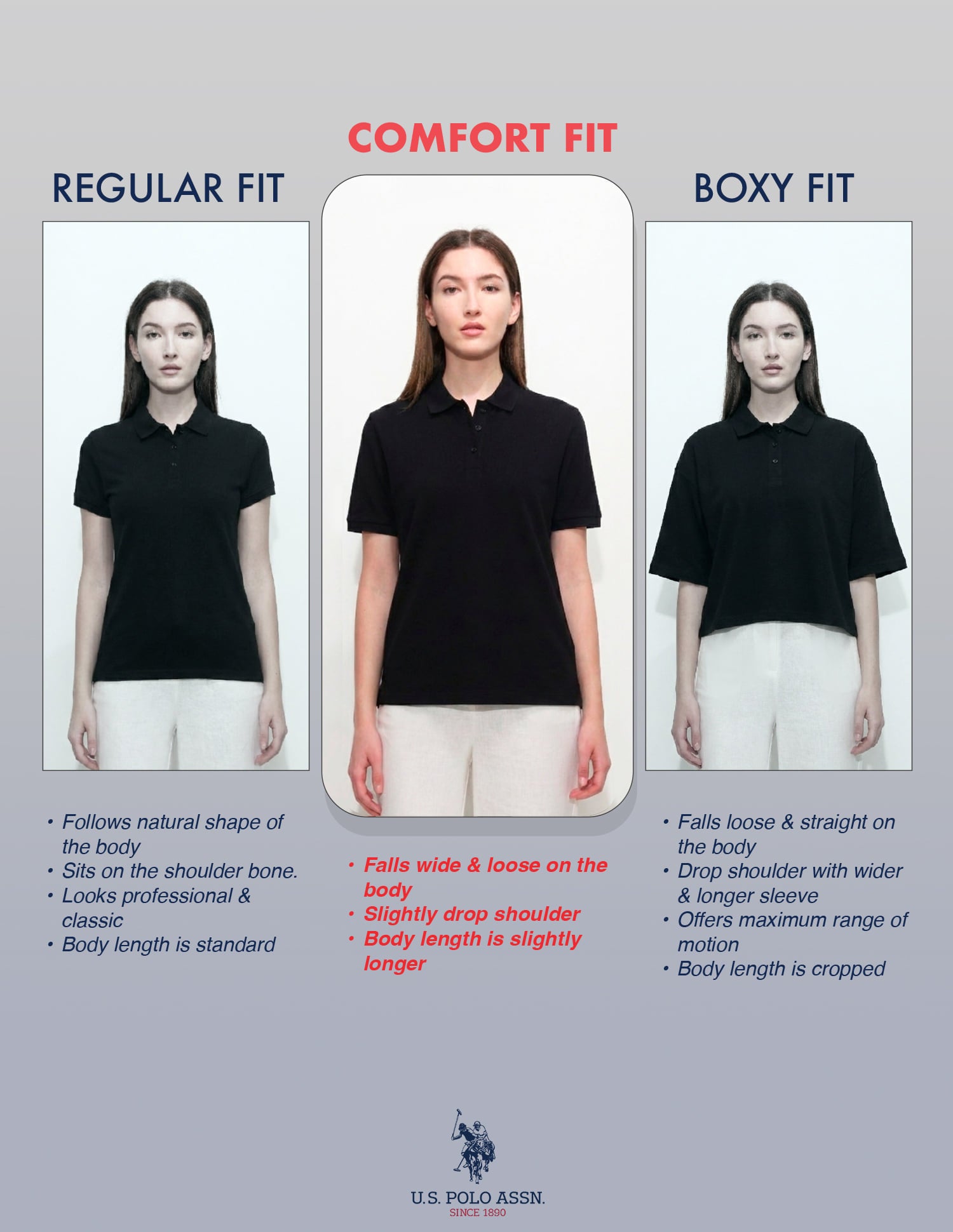 Contrast Logo Crop Polo Shirt Black - U.S. Polo Assn. India | Large